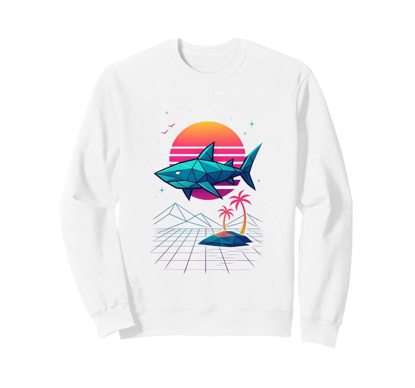 80S Synthwave Sweatshirt - Minimalist Print Men Women - T-Shirt, Sweatshirt, Hoodie