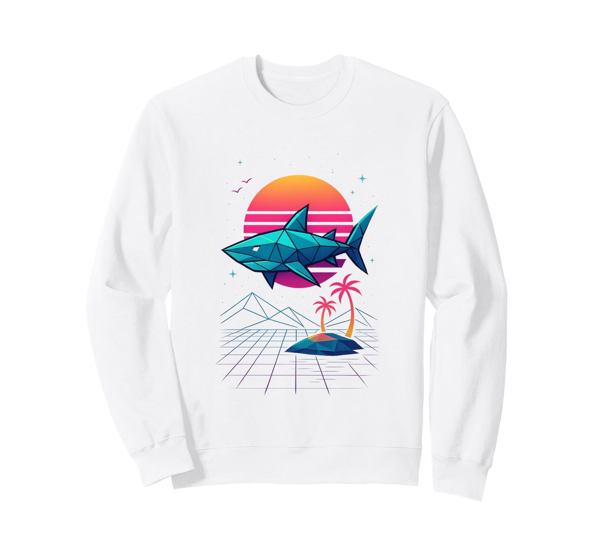 80S Synthwave Sweatshirt - Minimalist Print Men Women - T-Shirt, Sweatshirt, Hoodie