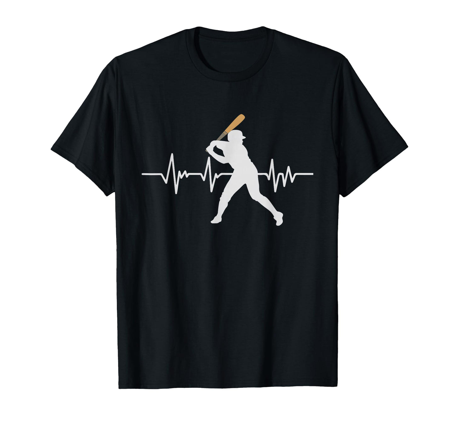 Baseball Heartbeat Pulse Funny Baseball T-Shirt - Custom Art Print Unisex - T-Shirt, Sweatshirt, Hoodie