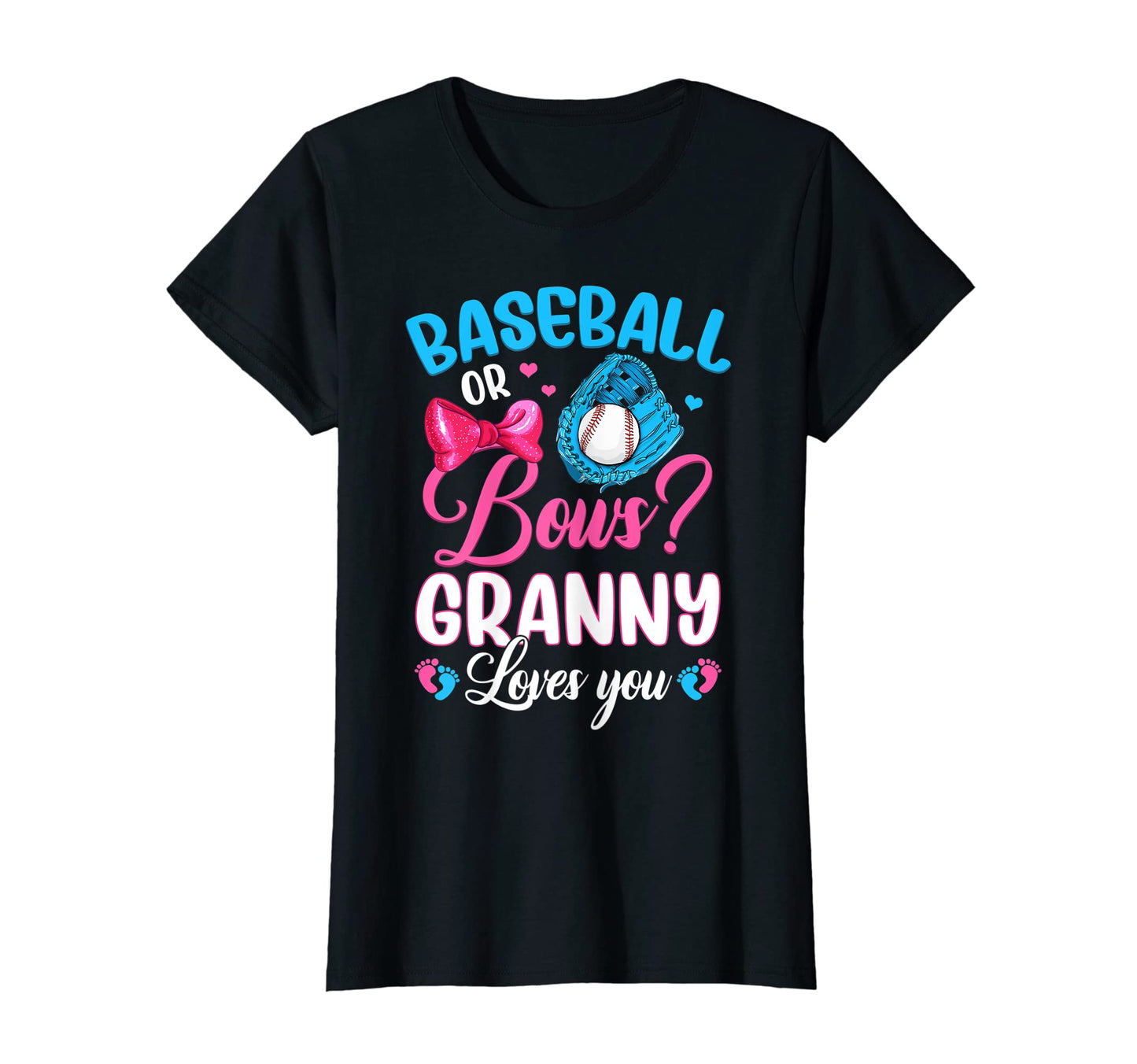 Womens Baseball Or Bows Granny Loves T-Shirt - Aesthetic Graphic Unisex - T-Shirt, Sweatshirt, Hoodie