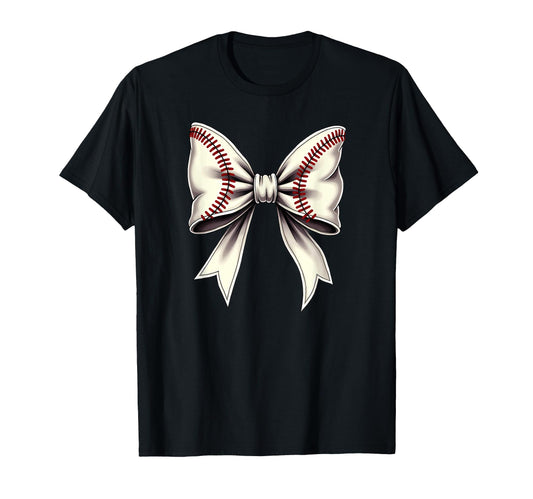Baseball Coquette Bow Mommy T-Shirt - Novelty Apparel for Adults - T-Shirt, Sweatshirt, Hoodie