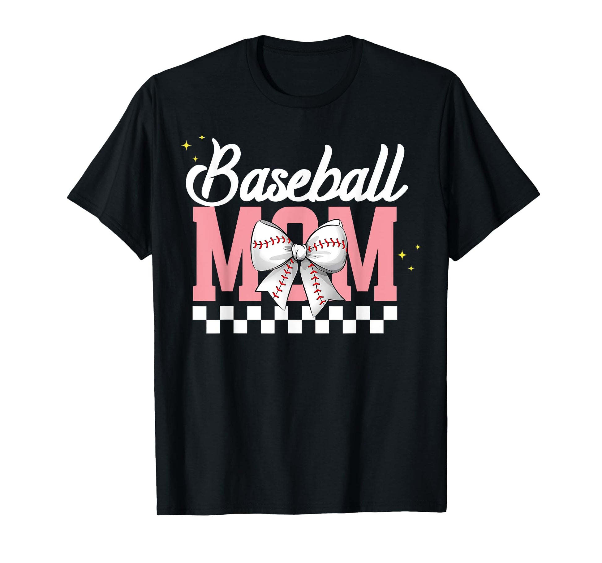 Baseball Mom Bow Heart T-Shirt - Novelty Apparel Men Women - T-Shirt, Sweatshirt, Hoodie
