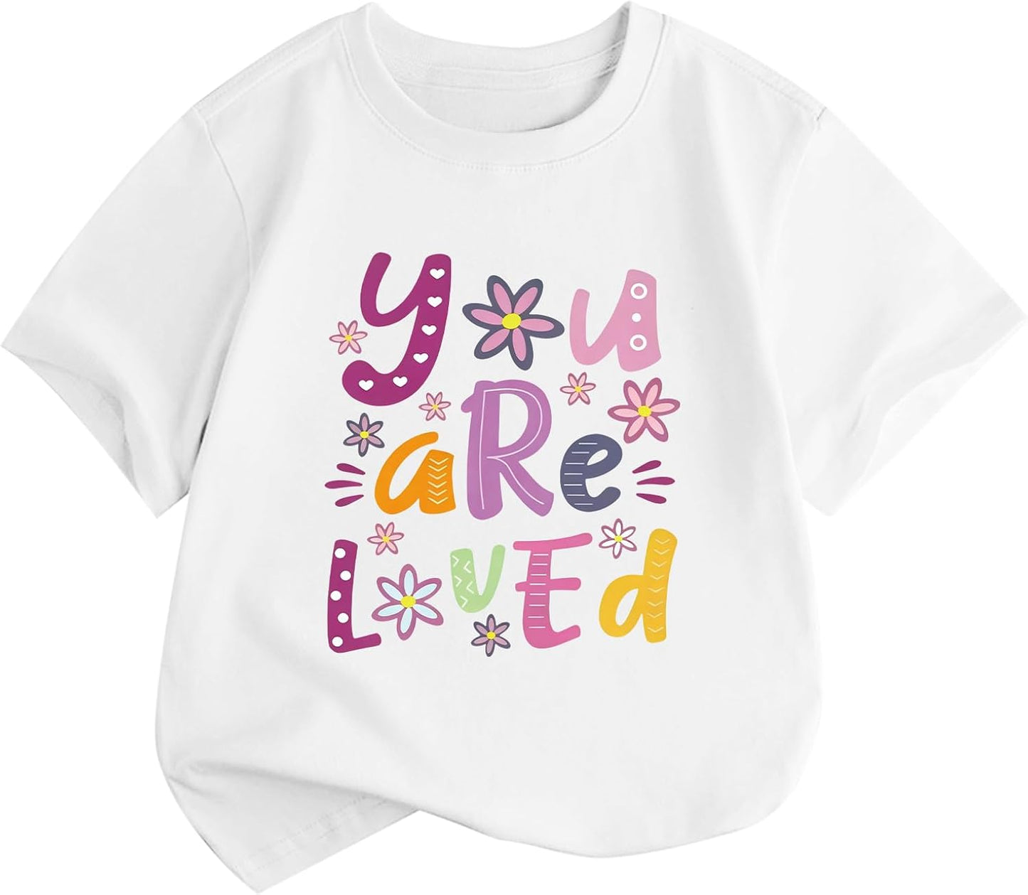 KIEKIECOO Girl's Cute Graphic You are Loved - Adult & Kids T-Shirts, Sweatshirts & Hoodies apparel design preview 1