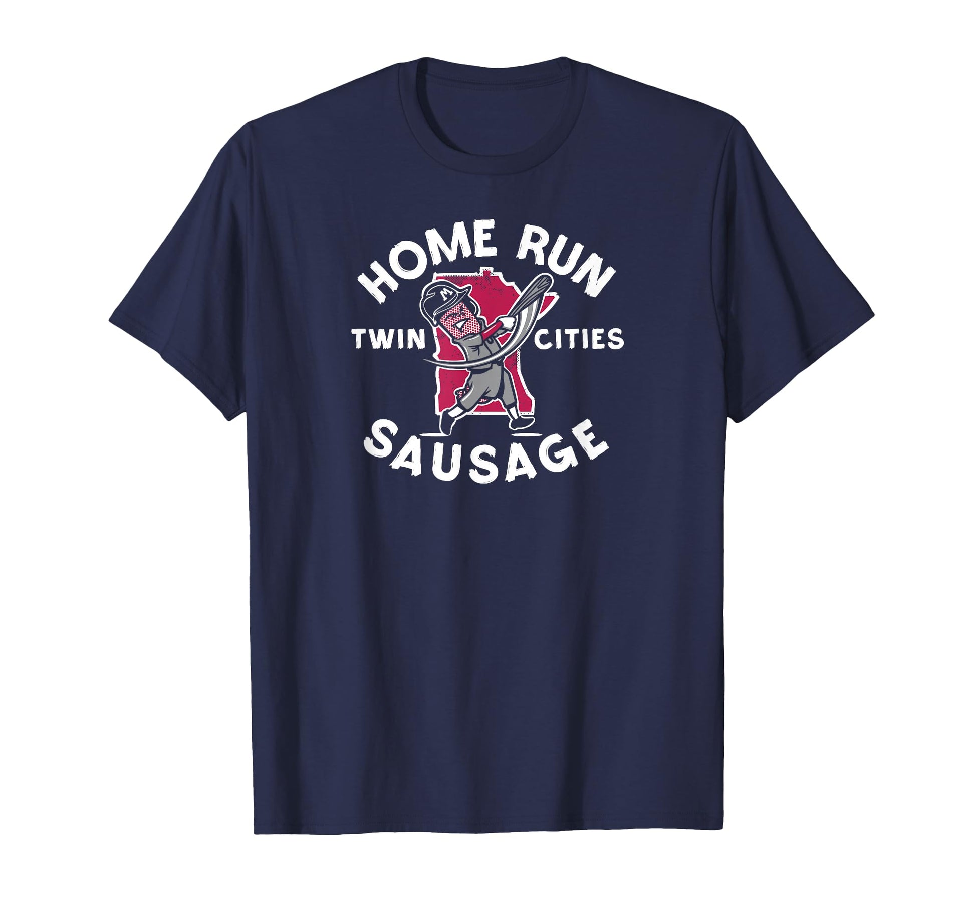 Breakingt Home Run Sausage Navy T-Shirt - Casual Everyday Wear for Adults - T-Shirt, Sweatshirt, Hoodie