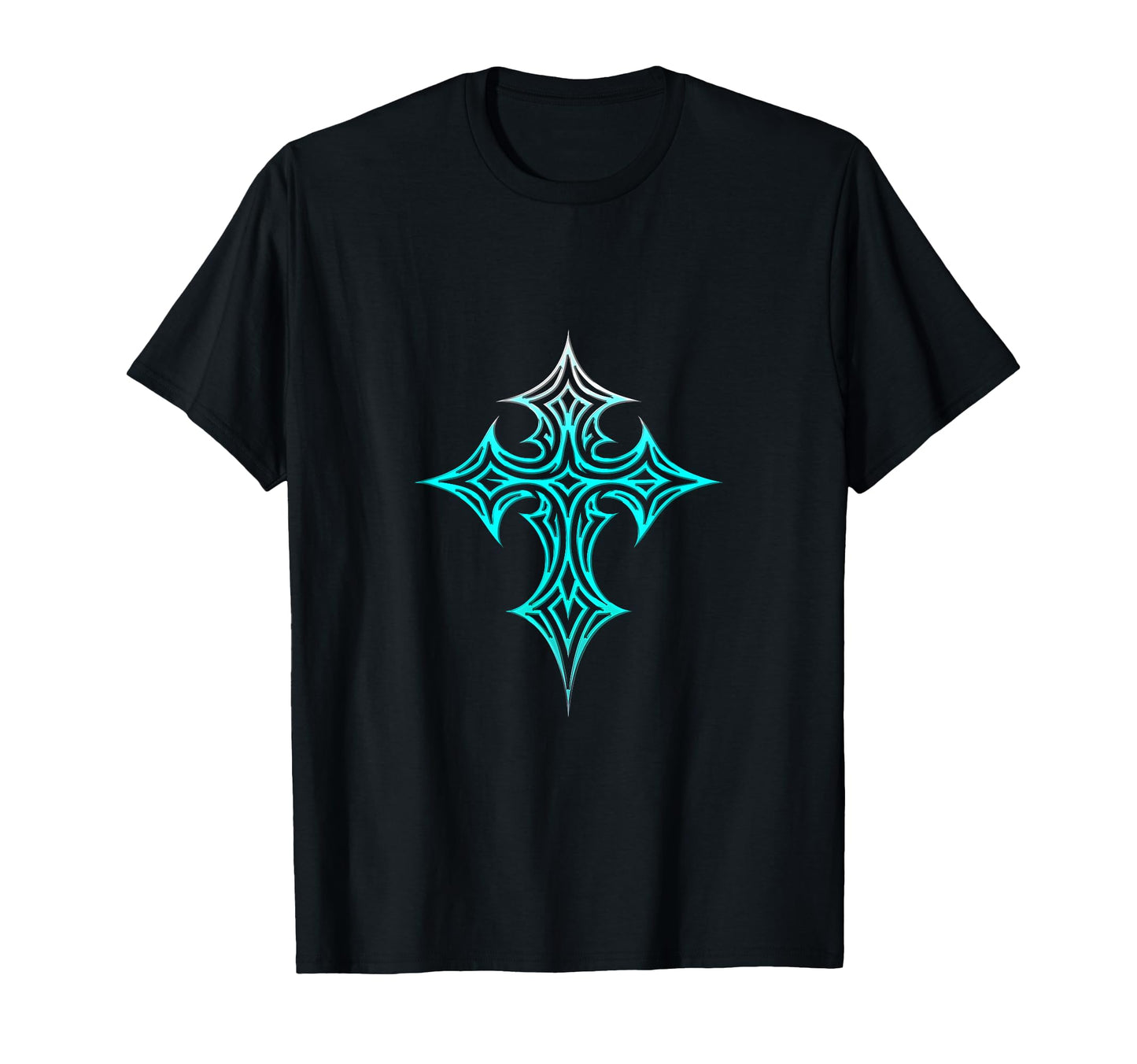 Gothic Cross Y2K Aesthetic Emo T-Shirt - Casual Everyday Wear for Adults - T-Shirt, Sweatshirt, Hoodie