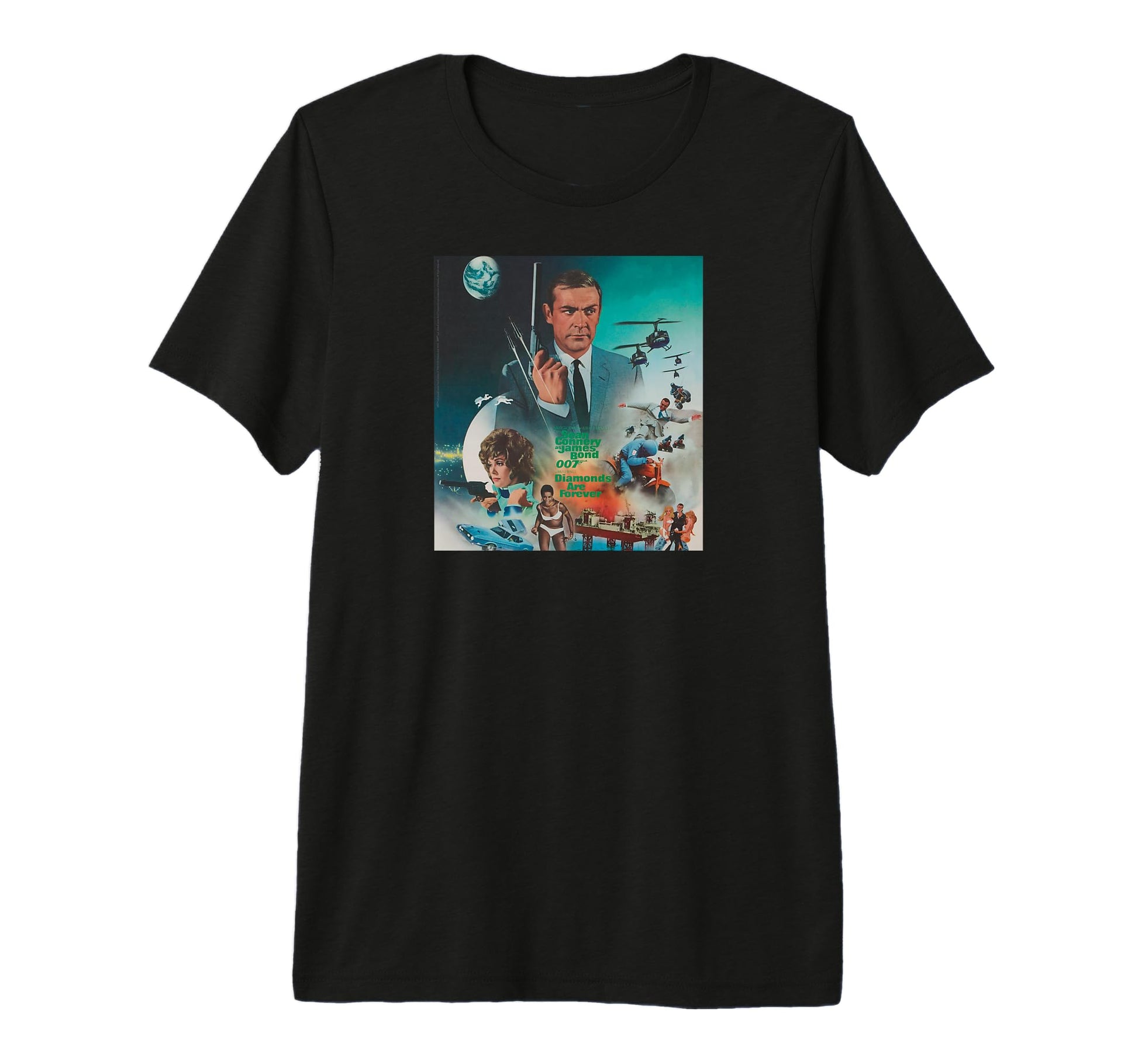James Bond 007 Diamonds Are Forever T-Shirt - Aesthetic Graphic for Adults - T-Shirt, Sweatshirt, Hoodie