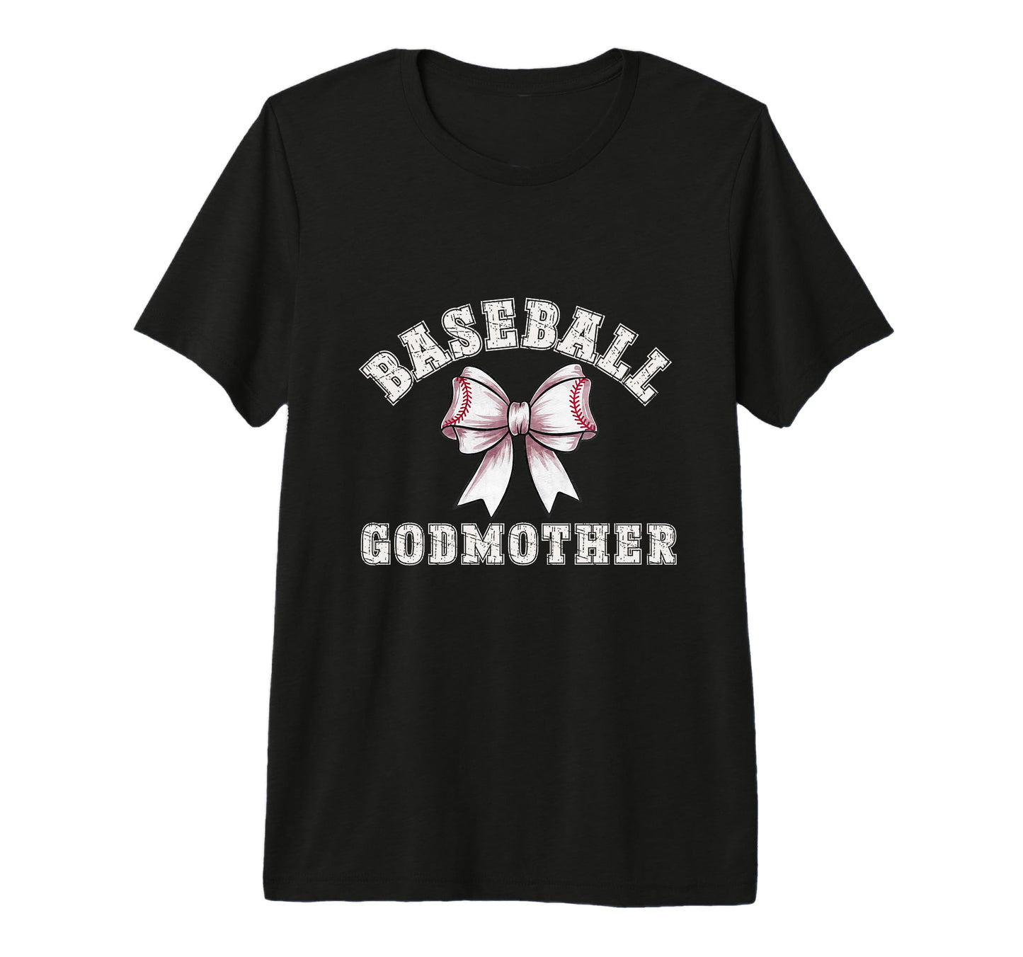 Coquette Baseball Godmother Bow Game Day T-Shirt - Graphic Print Men Women - T-Shirt, Sweatshirt, Hoodie