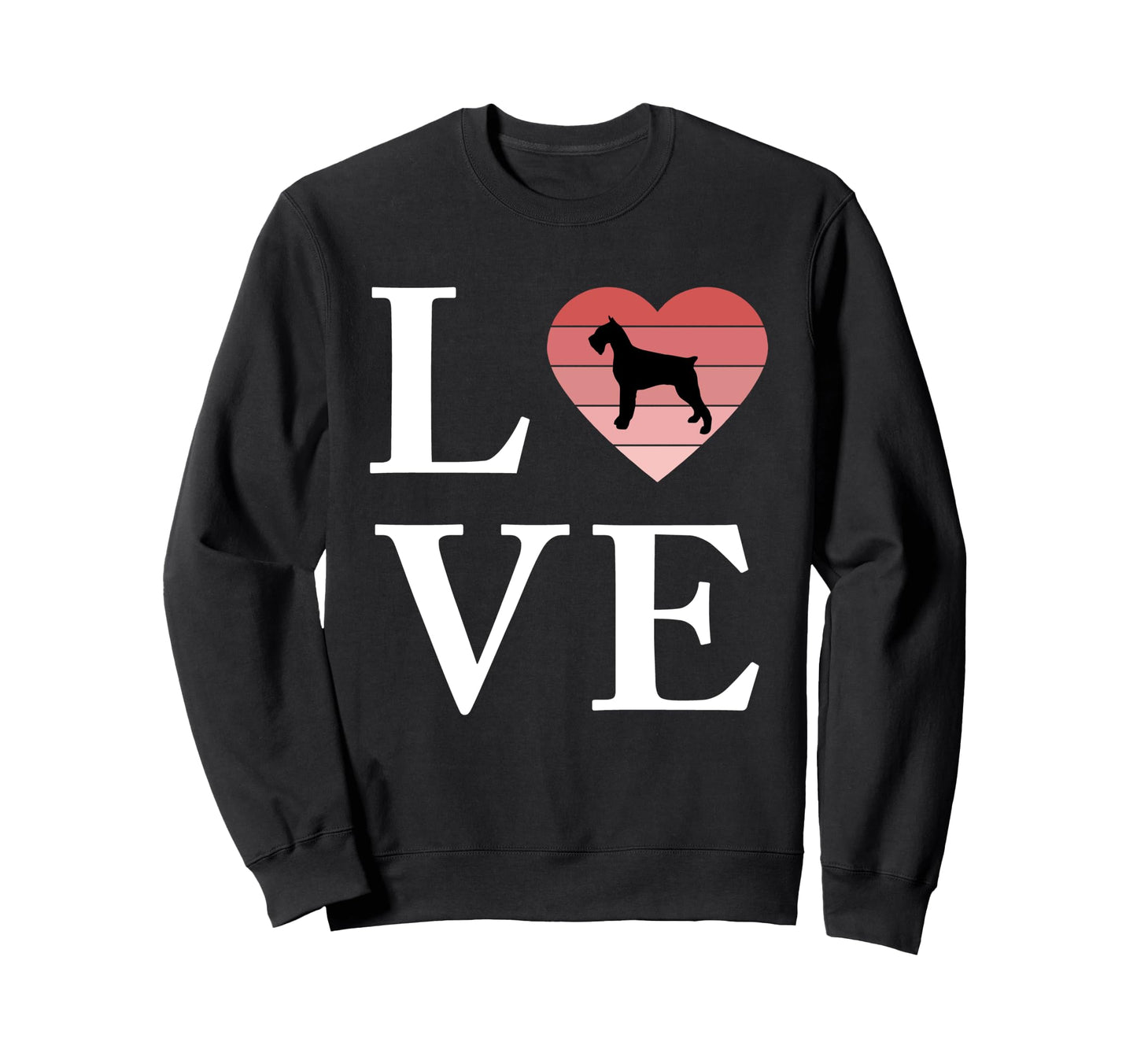 Dog Breed Giant Schnauzer Word Love Sweatshirt - Graphic Print Men Women - T-Shirt, Sweatshirt, Hoodie