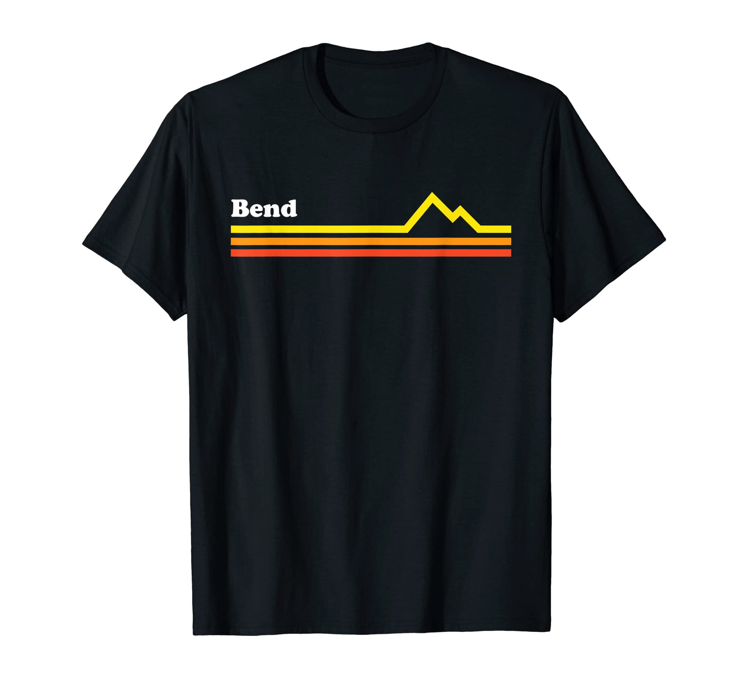 Bend Oregon Mountain Stripes T-Shirt - Streetwear Style Men Women - T-Shirt, Sweatshirt, Hoodie
