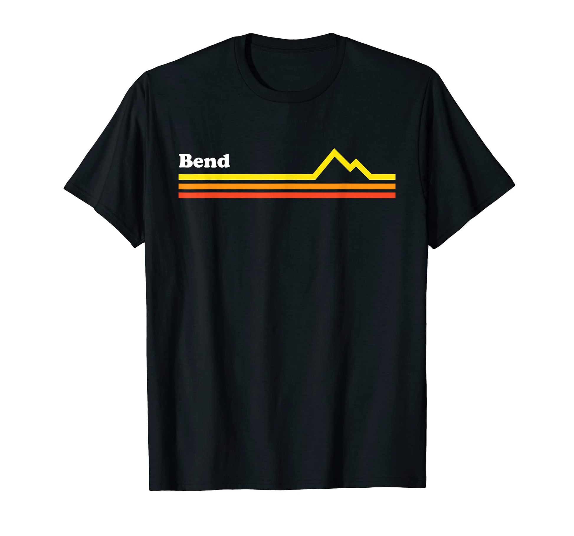 Bend Oregon Mountain Stripes T-Shirt - Streetwear Style Men Women - T-Shirt, Sweatshirt, Hoodie
