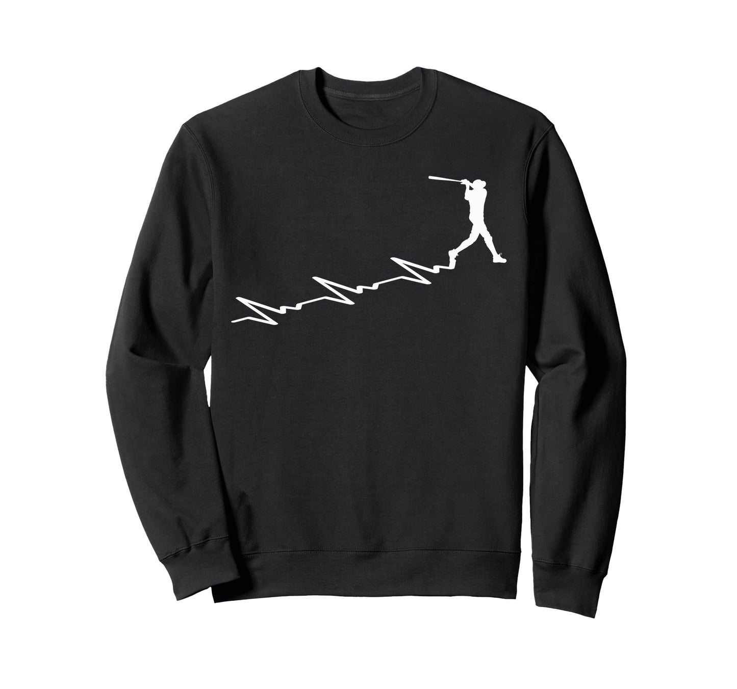Baseball Heartbeat Baseball Sweatshirt - Casual Everyday Wear Unisex - T-Shirt, Sweatshirt, Hoodie