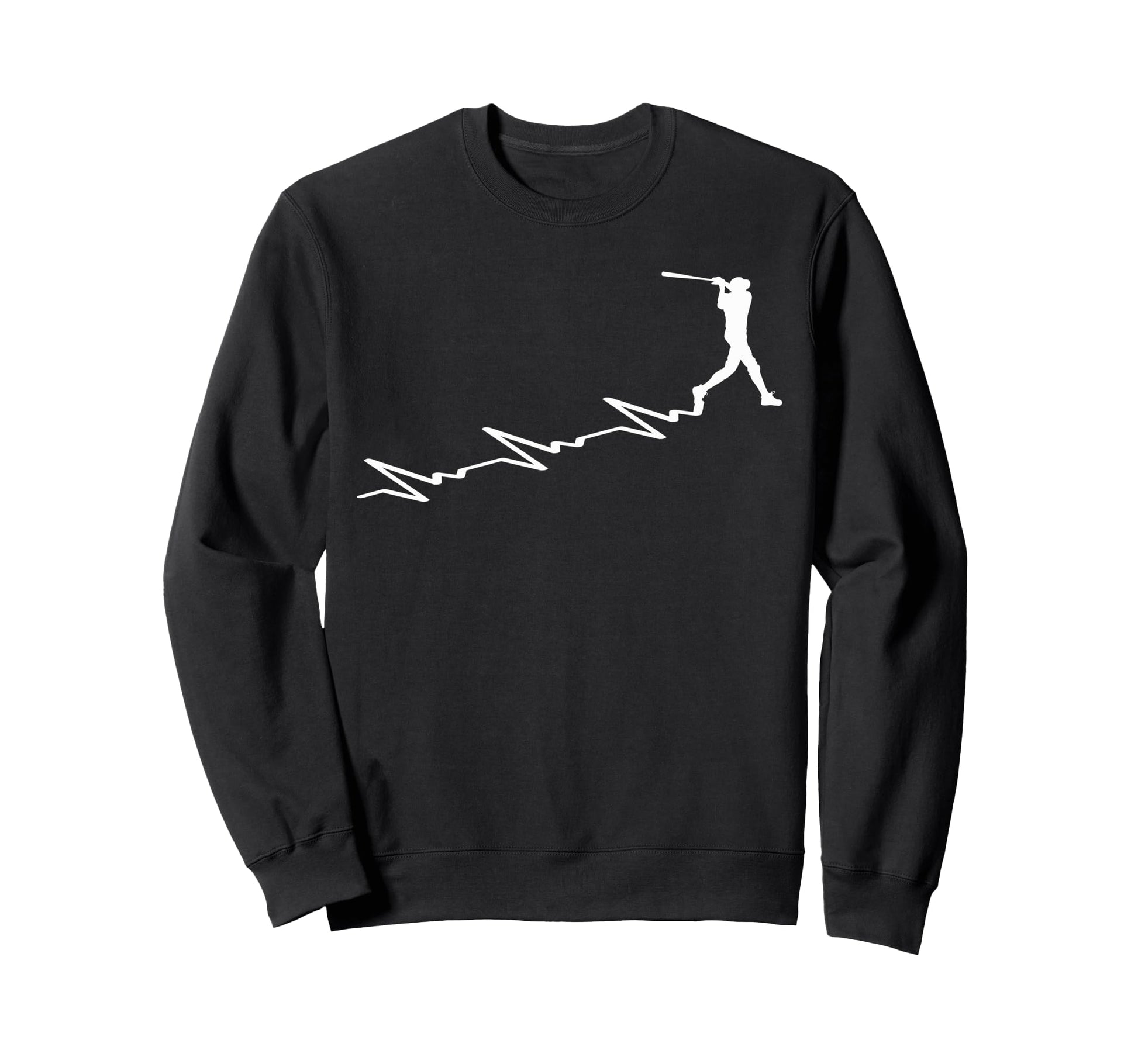 Baseball Heartbeat Baseball Sweatshirt - Casual Everyday Wear Unisex - T-Shirt, Sweatshirt, Hoodie