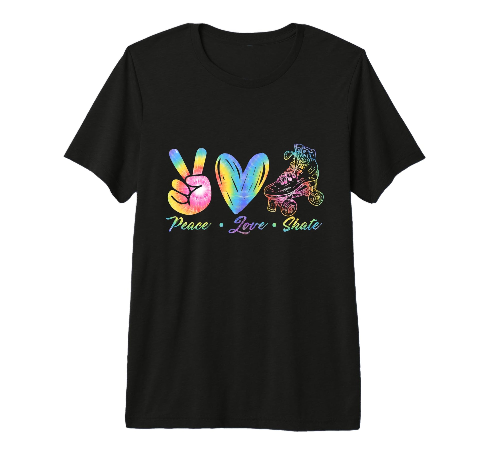 Peace Love Skate Roller Skating Peace T-Shirt - Novelty Apparel Unisex - T-Shirt, Sweatshirt, Hoodie