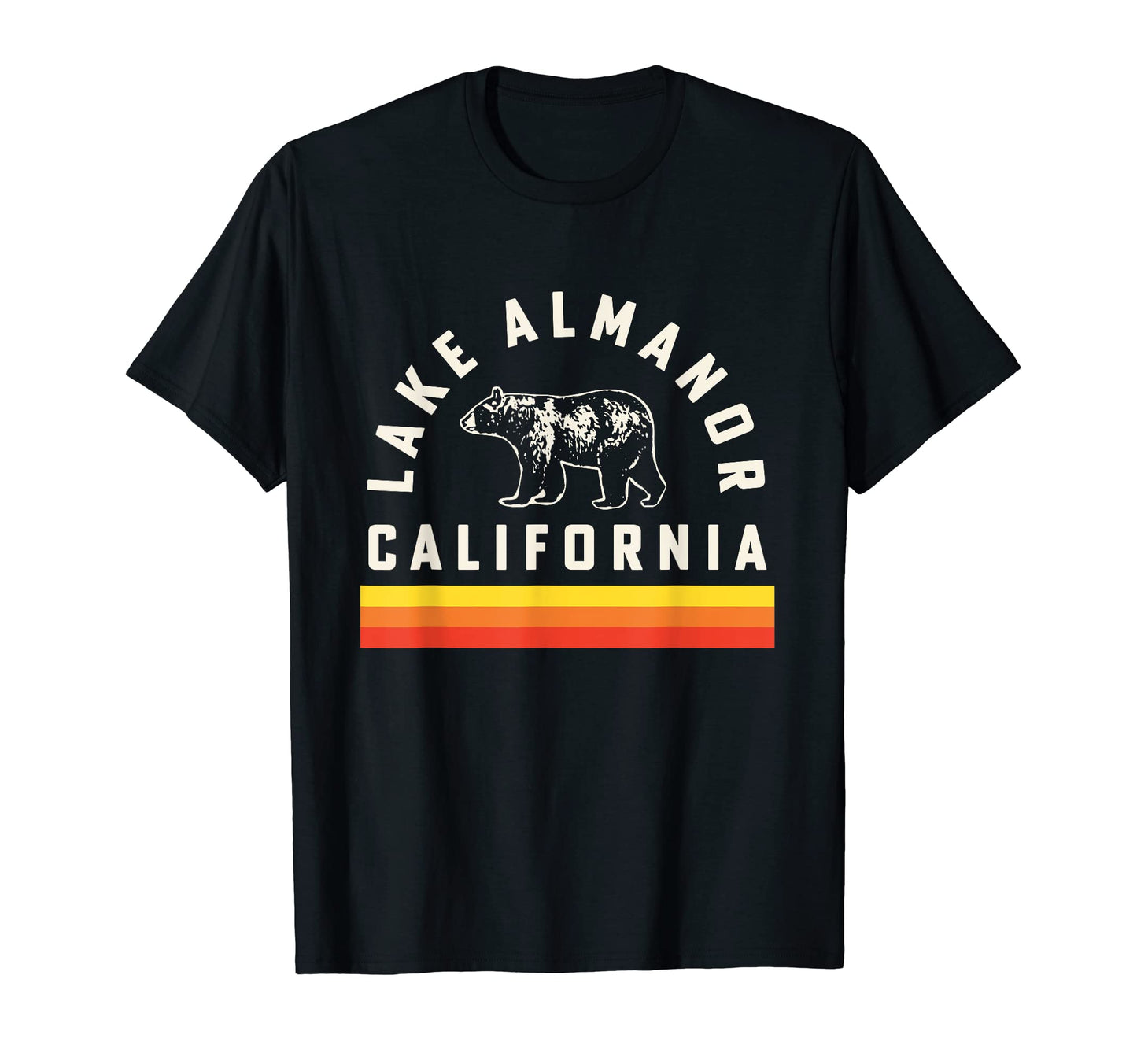 Lake Almanor California Souvenir Bear T-Shirt - Minimalist Print Men Women - T-Shirt, Sweatshirt, Hoodie