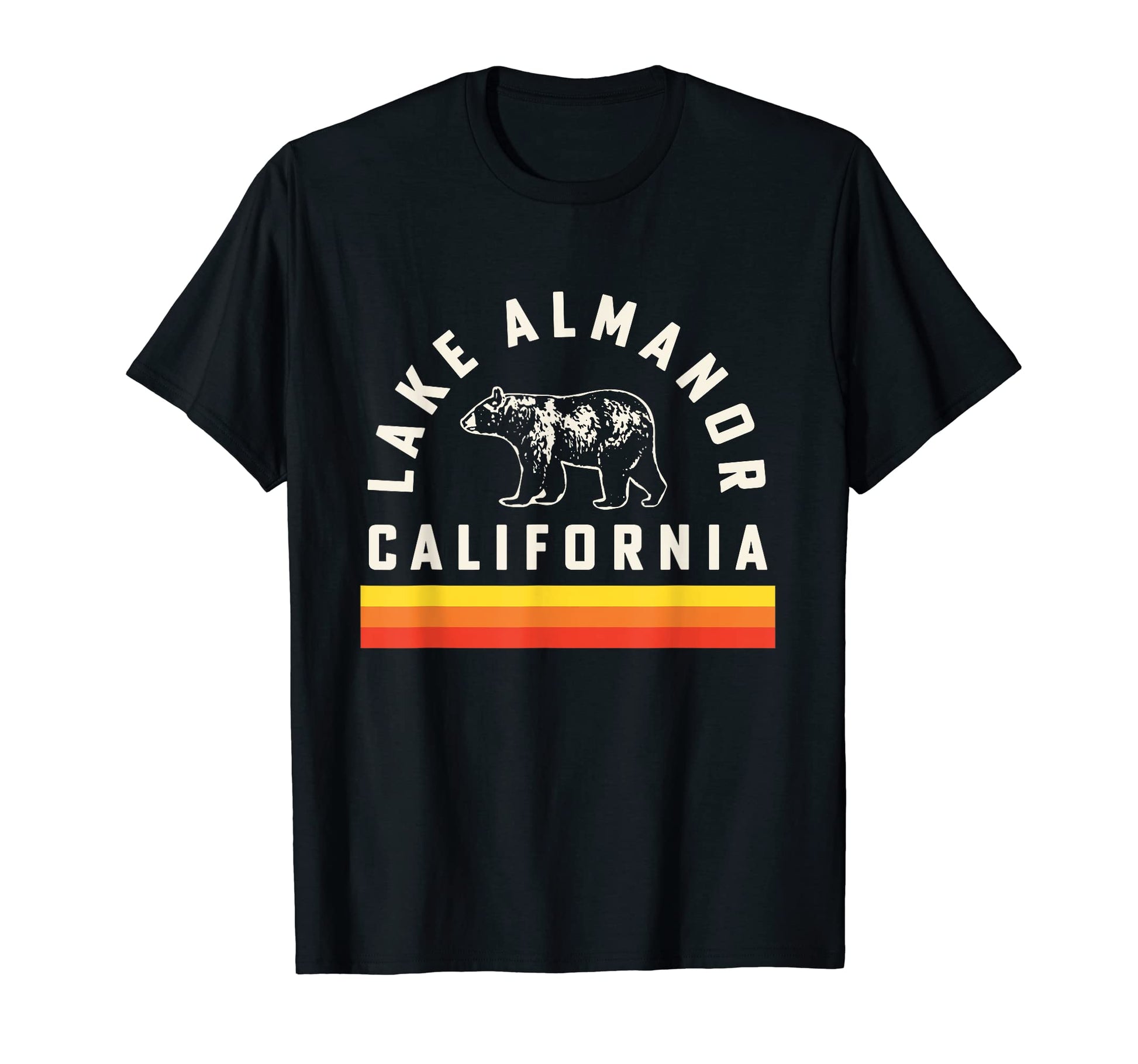 Lake Almanor California Souvenir Bear T-Shirt - Minimalist Print Men Women - T-Shirt, Sweatshirt, Hoodie