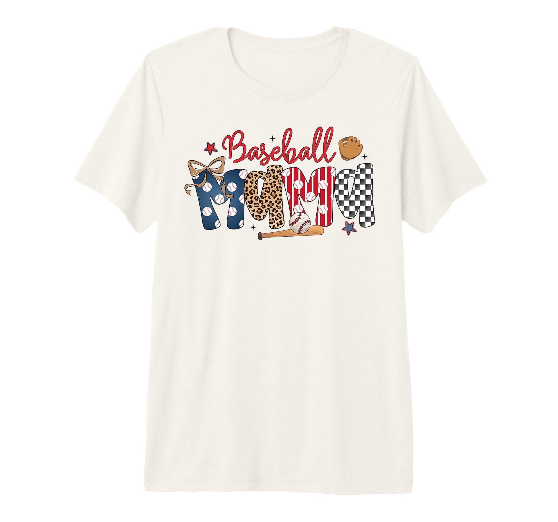 Baseball Mama Leopard Coquette Bow T-Shirt - Streetwear Style Men Women - T-Shirt, Sweatshirt, Hoodie