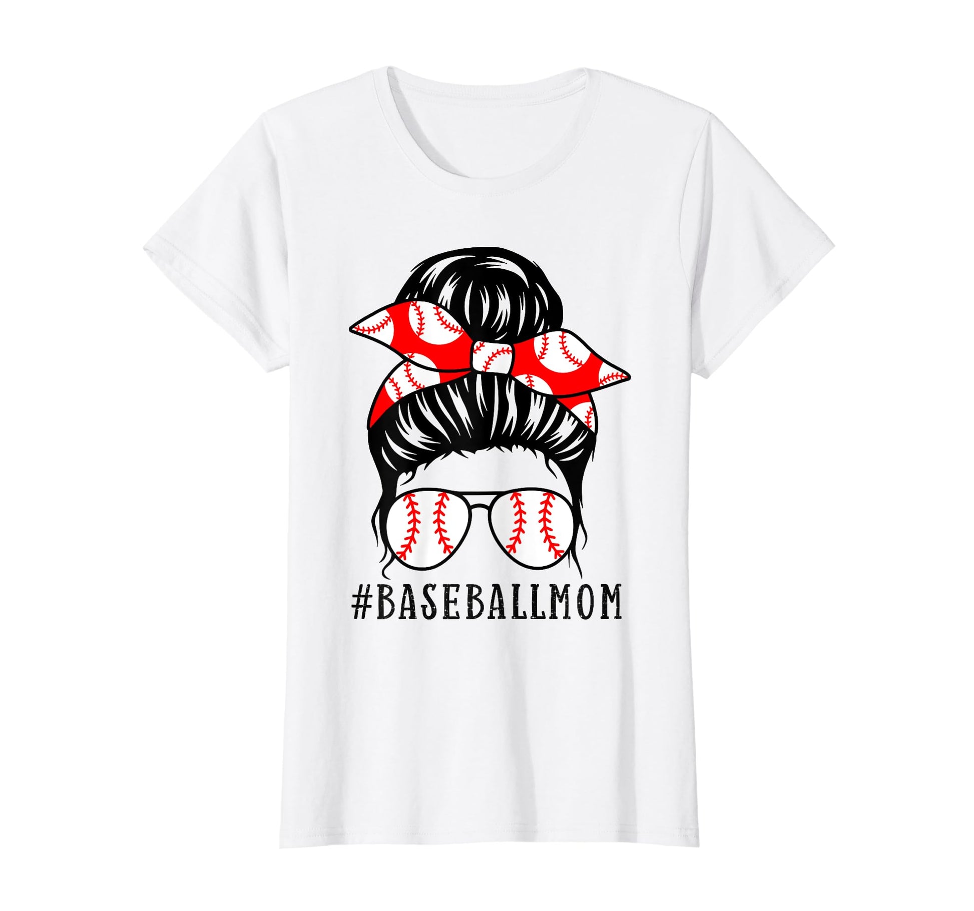 Baseball Mom Leopard Messy Bun Game T-Shirt - Streetwear Style Men Women - T-Shirt, Sweatshirt, Hoodie