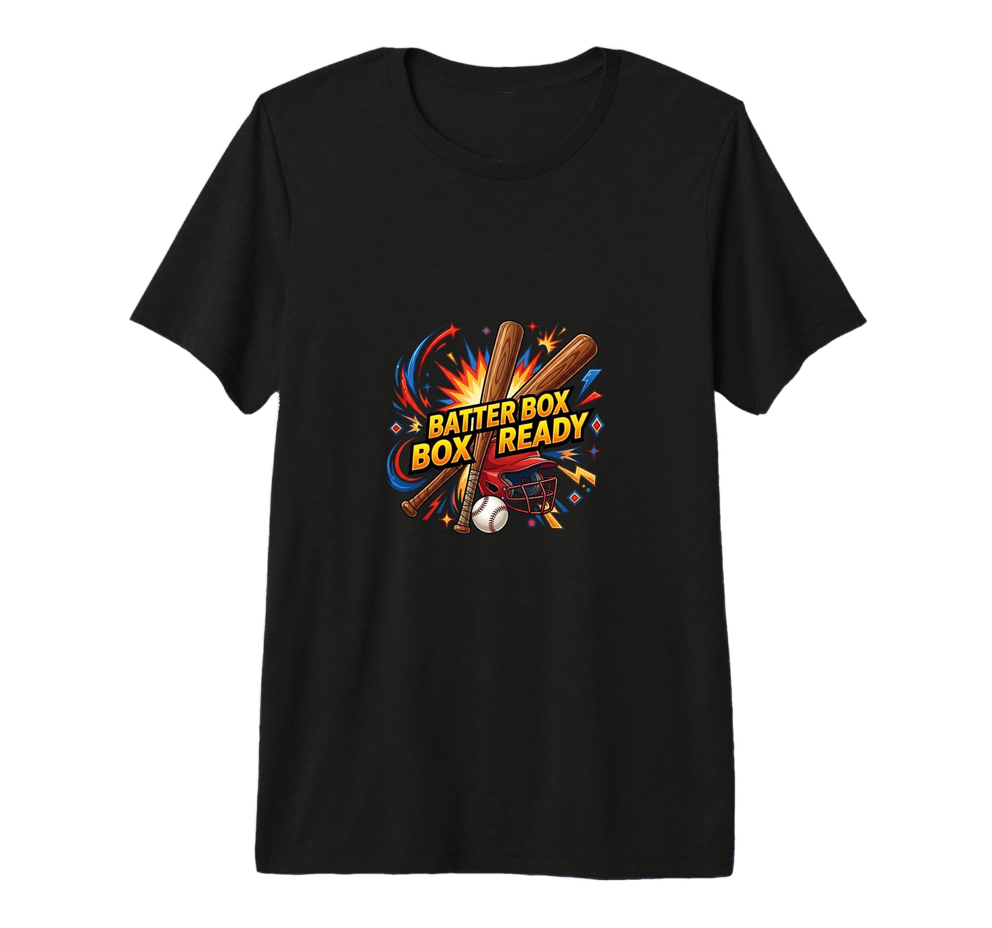 Mens Batter Box Ready Baseball T-Shirt - Aesthetic Graphic for Adults - T-Shirt, Sweatshirt, Hoodie