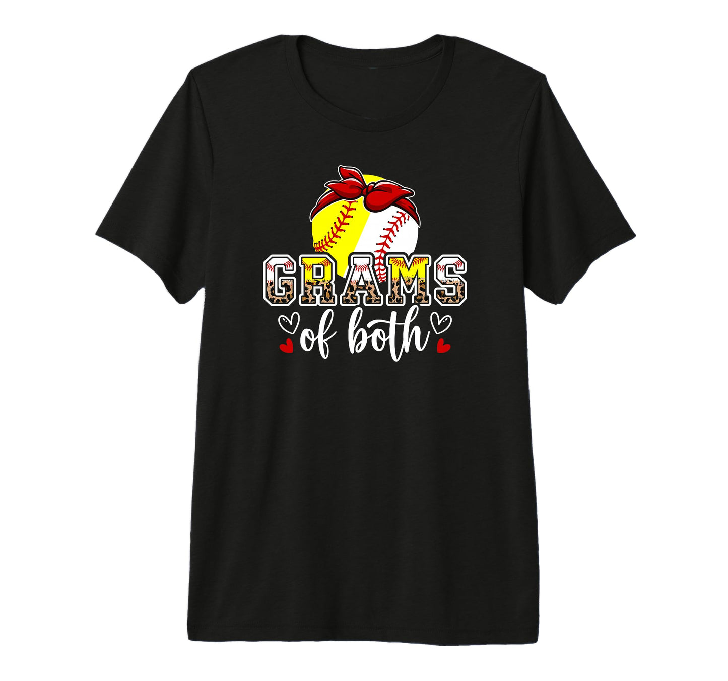 Grams Both Leopard Softball Baseball T-Shirt - Graphic Print for Adults - T-Shirt, Sweatshirt, Hoodie