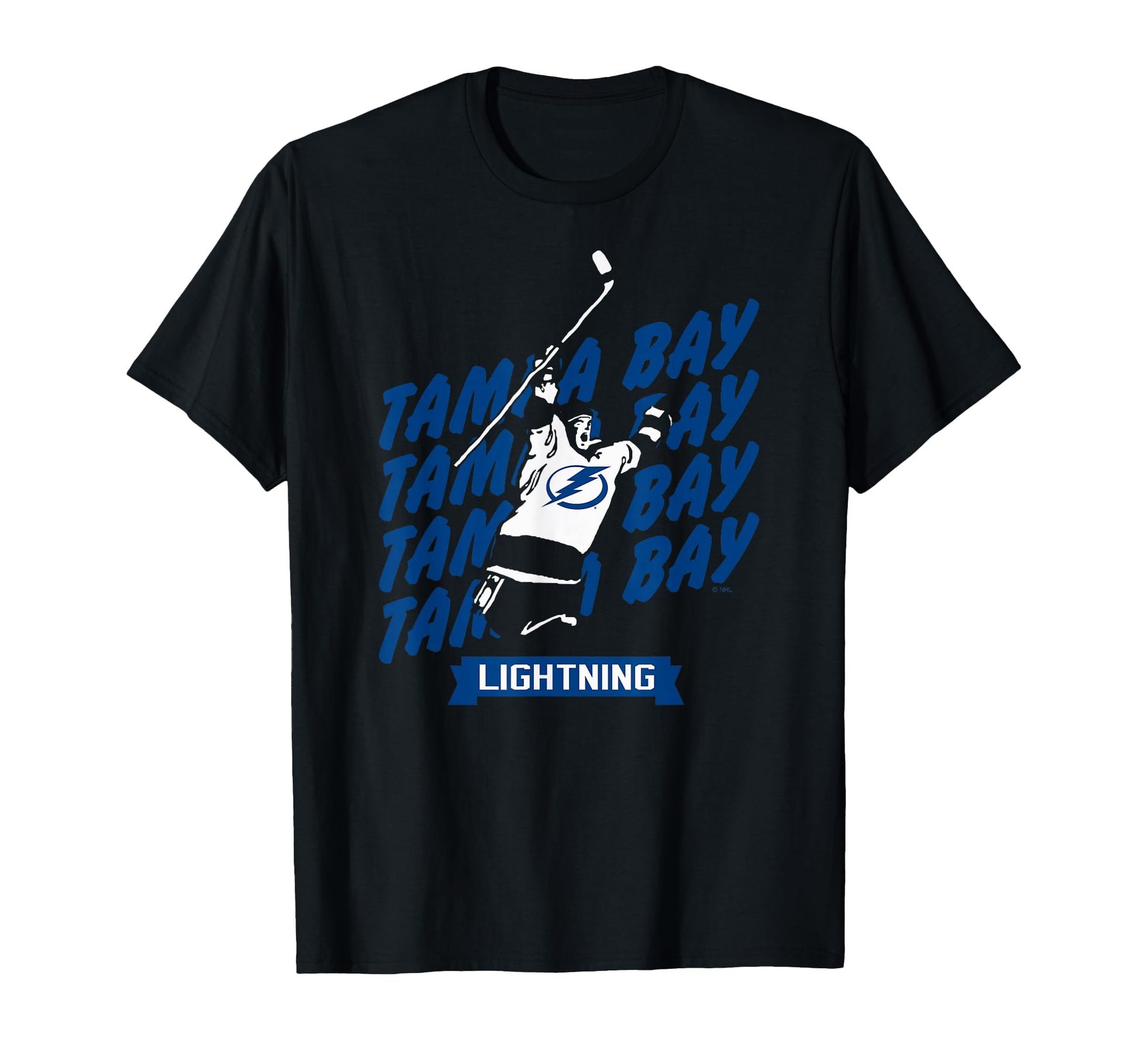 Tampa Bay Lightning Graffiti Black T-Shirt - Trendy Graphic for Adults - T-Shirt, Sweatshirt, Hoodie