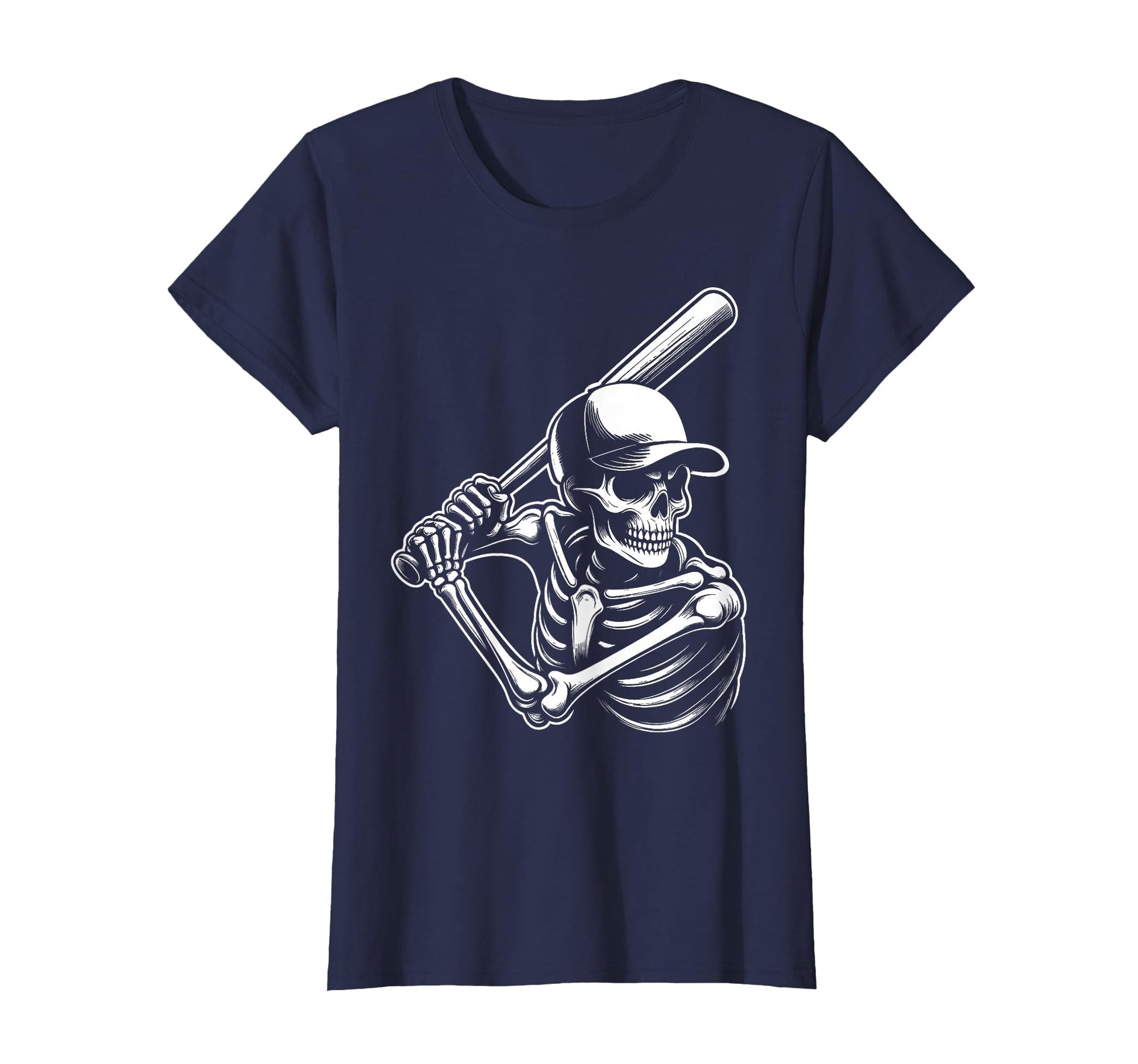 Baseball Skeleton Playing Baseball T-Shirt - Graphic Print Unisex - T-Shirt, Sweatshirt, Hoodie