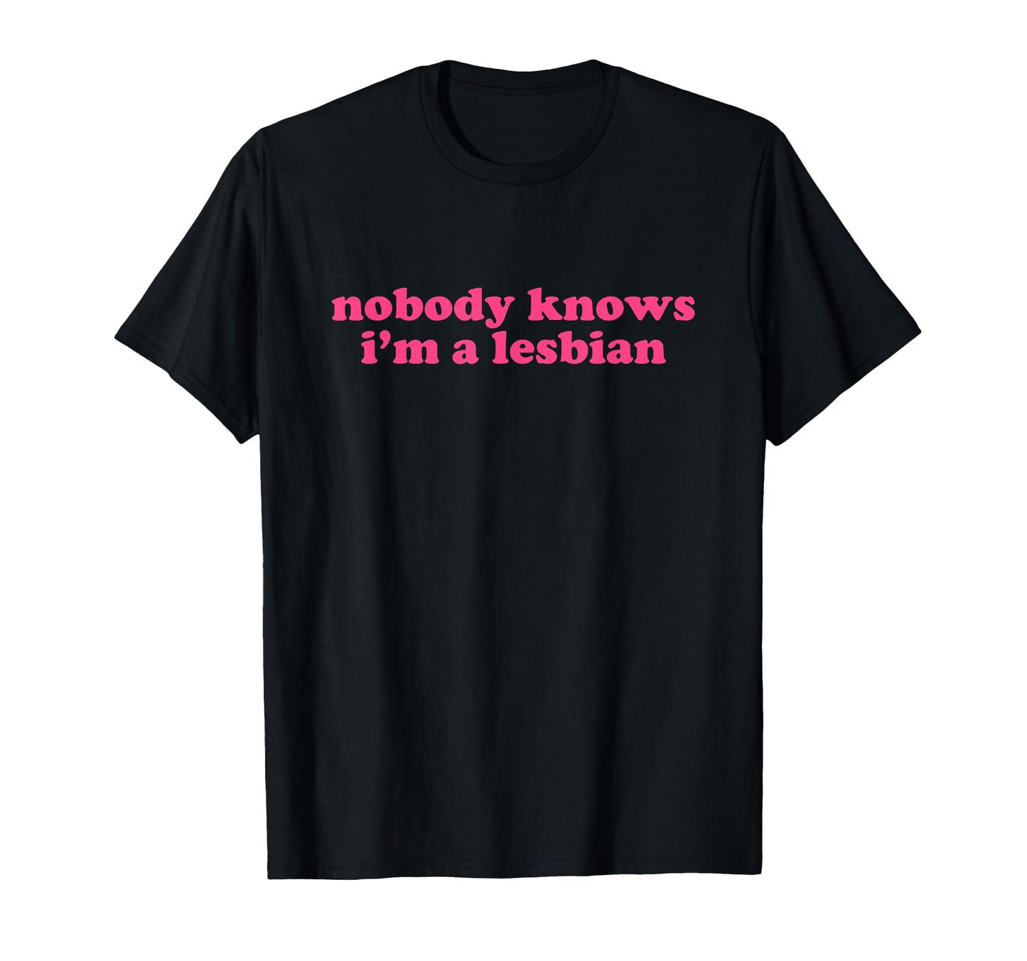 Nobody Knows Im Lesbian Y2K Aesthetic T-Shirt - Streetwear Style Men Women - T-Shirt, Sweatshirt, Hoodie