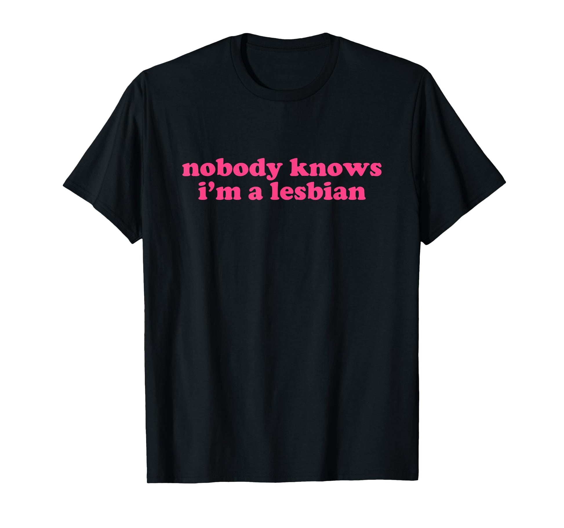 Nobody Knows Im Lesbian Y2K Aesthetic T-Shirt - Streetwear Style Men Women - T-Shirt, Sweatshirt, Hoodie