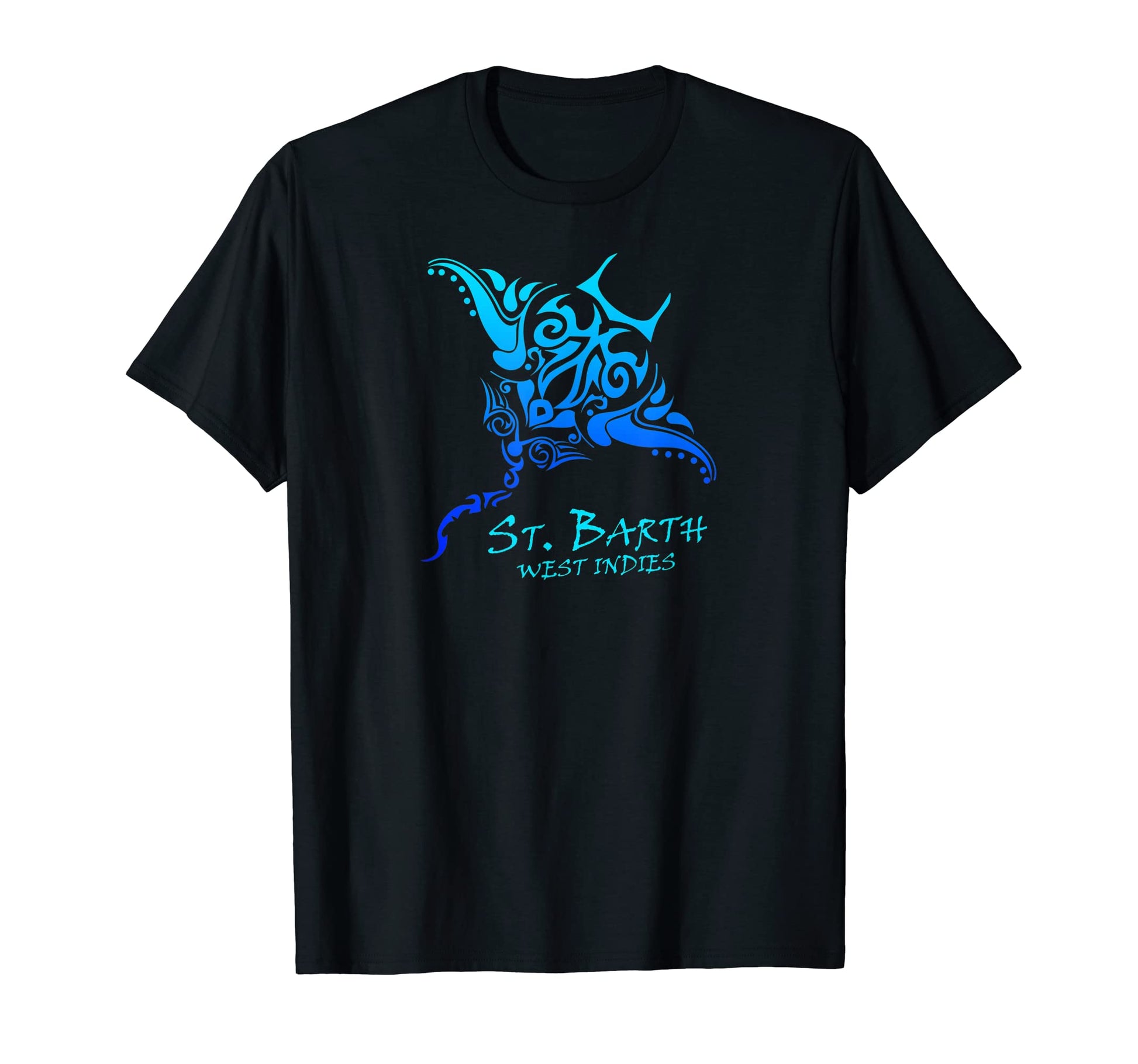 St Barth West Indies Tribal Manta Ray T-Shirt - Custom Art Print Men Women - T-Shirt, Sweatshirt, Hoodie