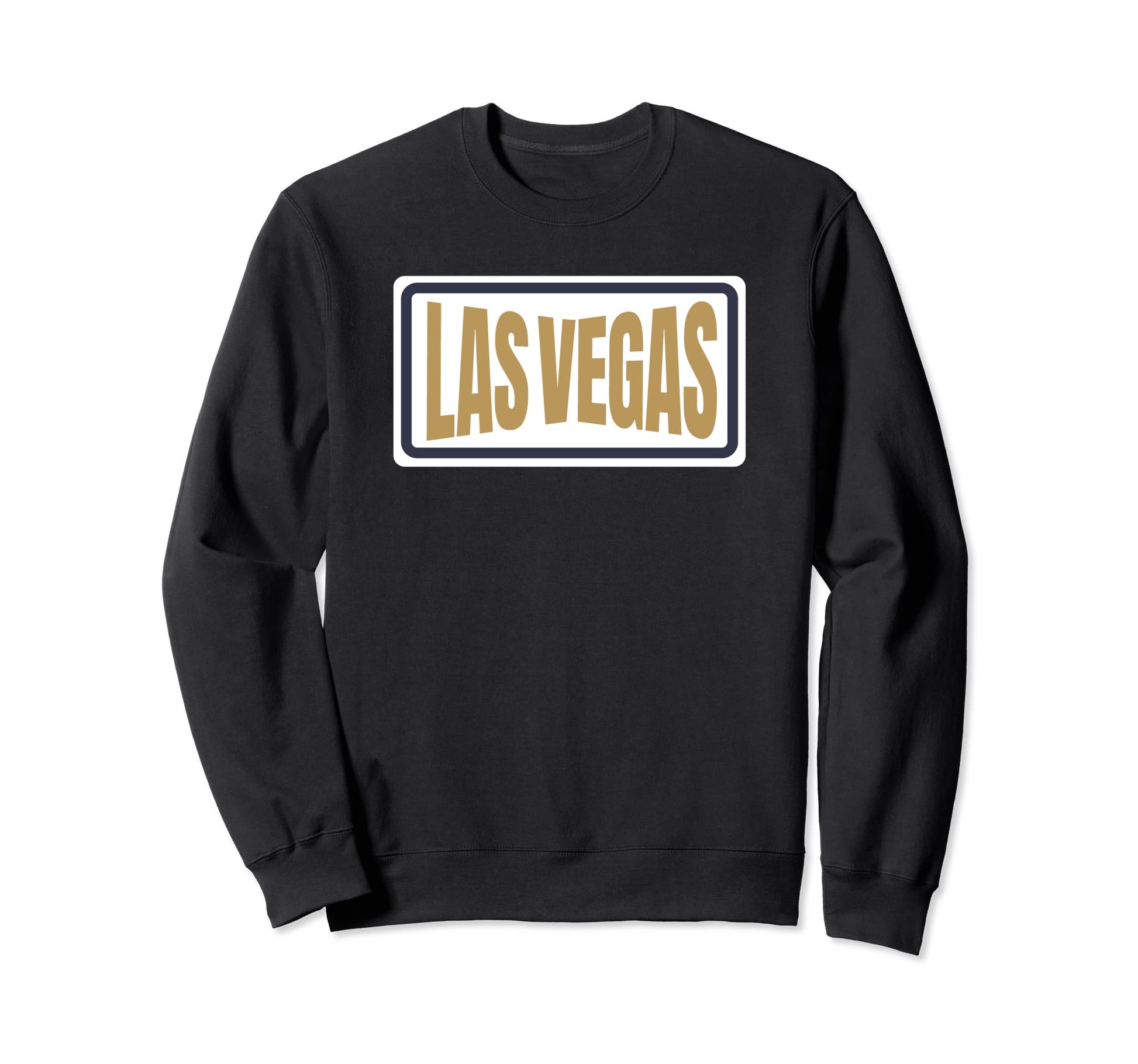 Las Vegas Brown Navy White Striped Sweatshirt - Trendy Graphic for Adults - T-Shirt, Sweatshirt, Hoodie