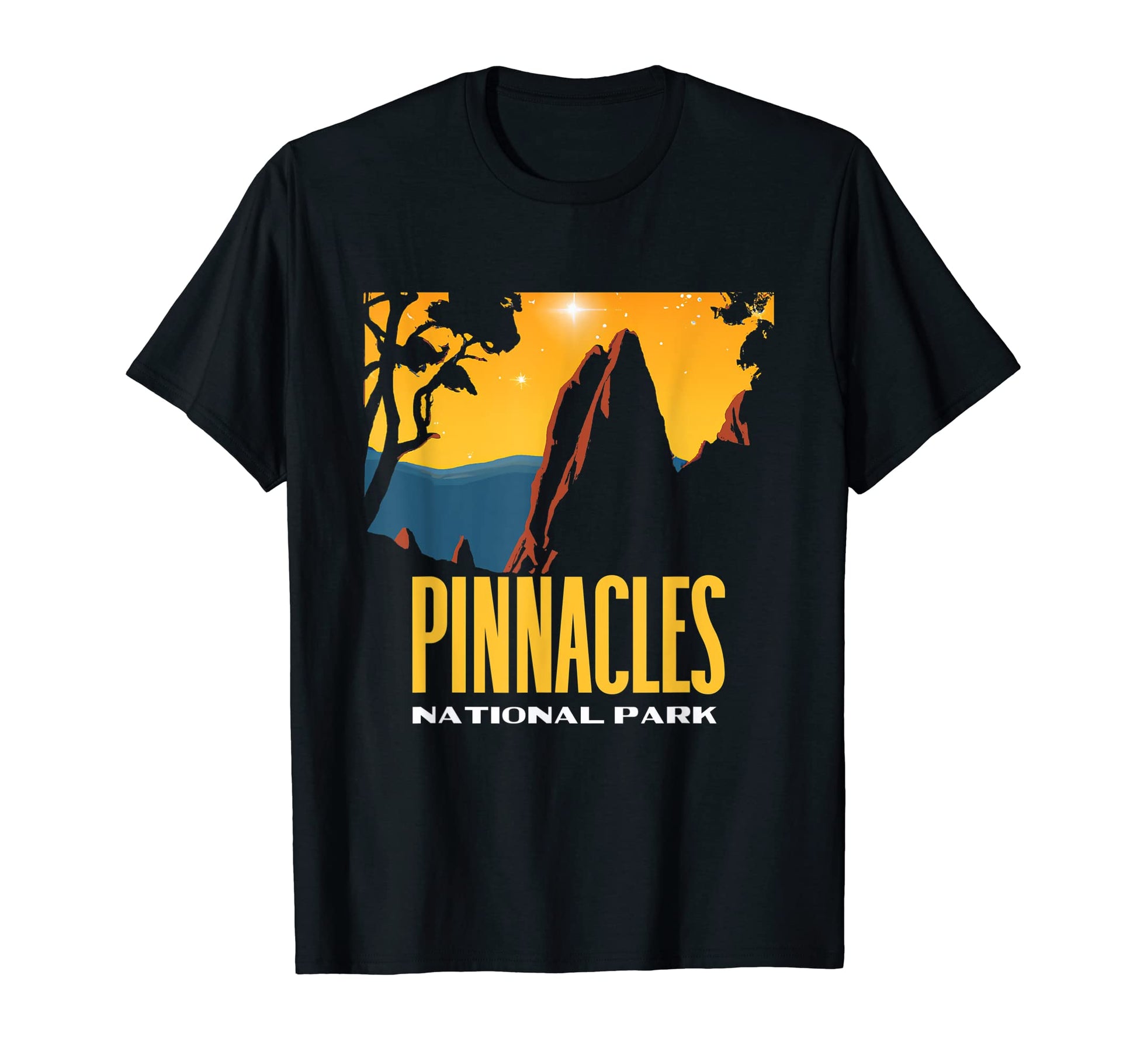 Pinnacles National Park 80S Stars T-Shirt - Trendy Graphic Unisex - T-Shirt, Sweatshirt, Hoodie