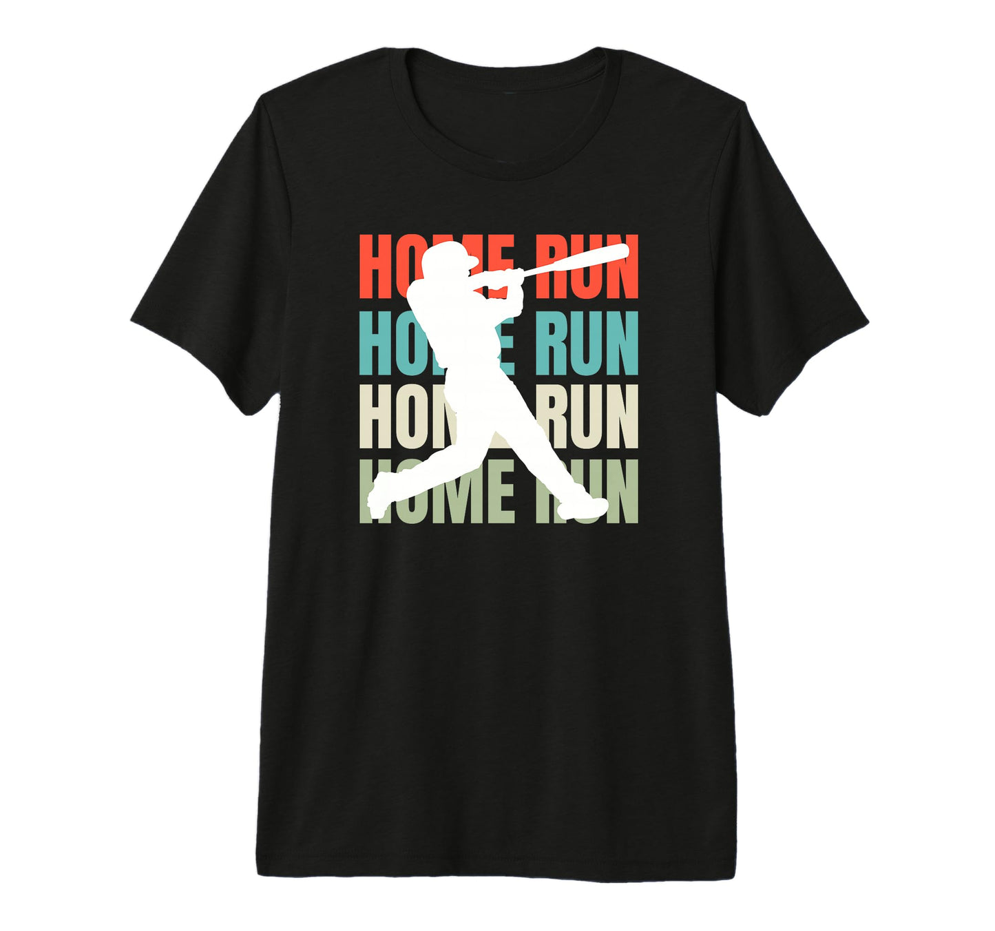 Home Run Stacked Baseball Batter Tri T-Shirt - Streetwear Style Men Women - T-Shirt, Sweatshirt, Hoodie