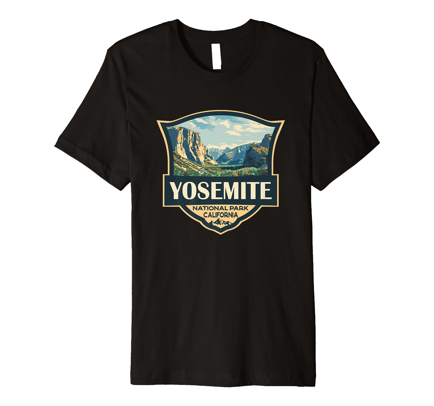 Yosemite National Park Illustration T-Shirt - Fun Novelty Design Men Women - T-Shirt, Sweatshirt, Hoodie
