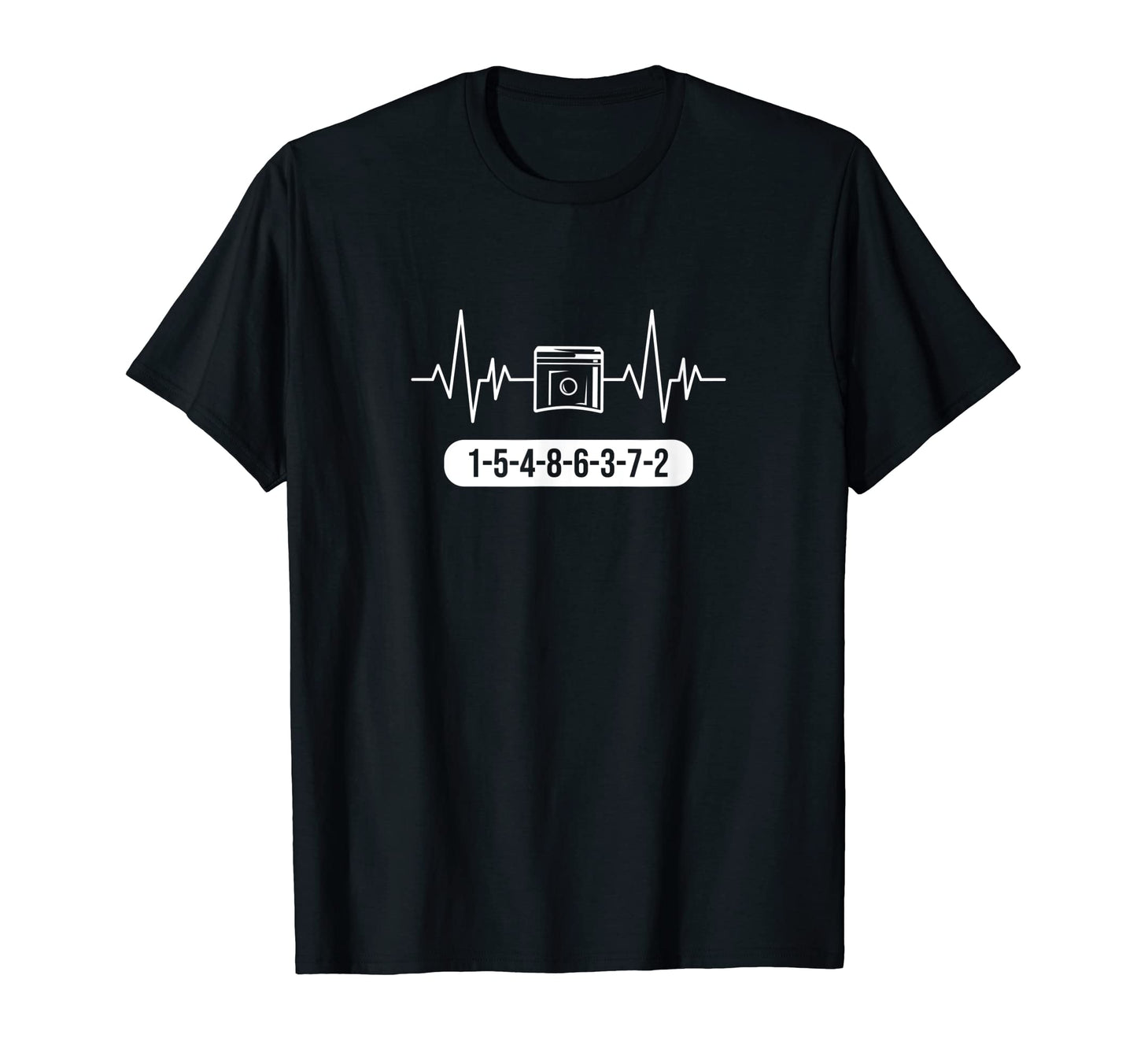V8 Heartbeat 8 Cylinder Car Fans T-Shirt - Custom Art Print for Adults - T-Shirt, Sweatshirt, Hoodie