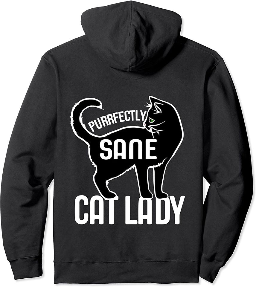 Purrfectly sane cat lady - Adult & Kids T-Shirts, Sweatshirts & Hoodies apparel design preview 1