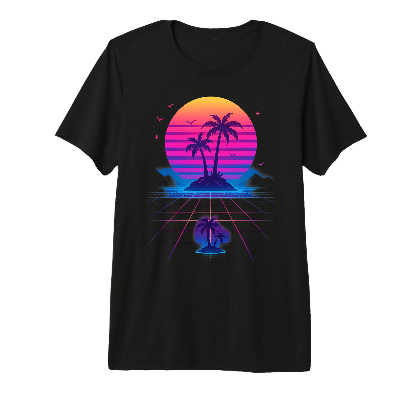 80S Synthwave Tri Blend T-Shirt - Fun Novelty Design Men Women - T-Shirt, Sweatshirt, Hoodie