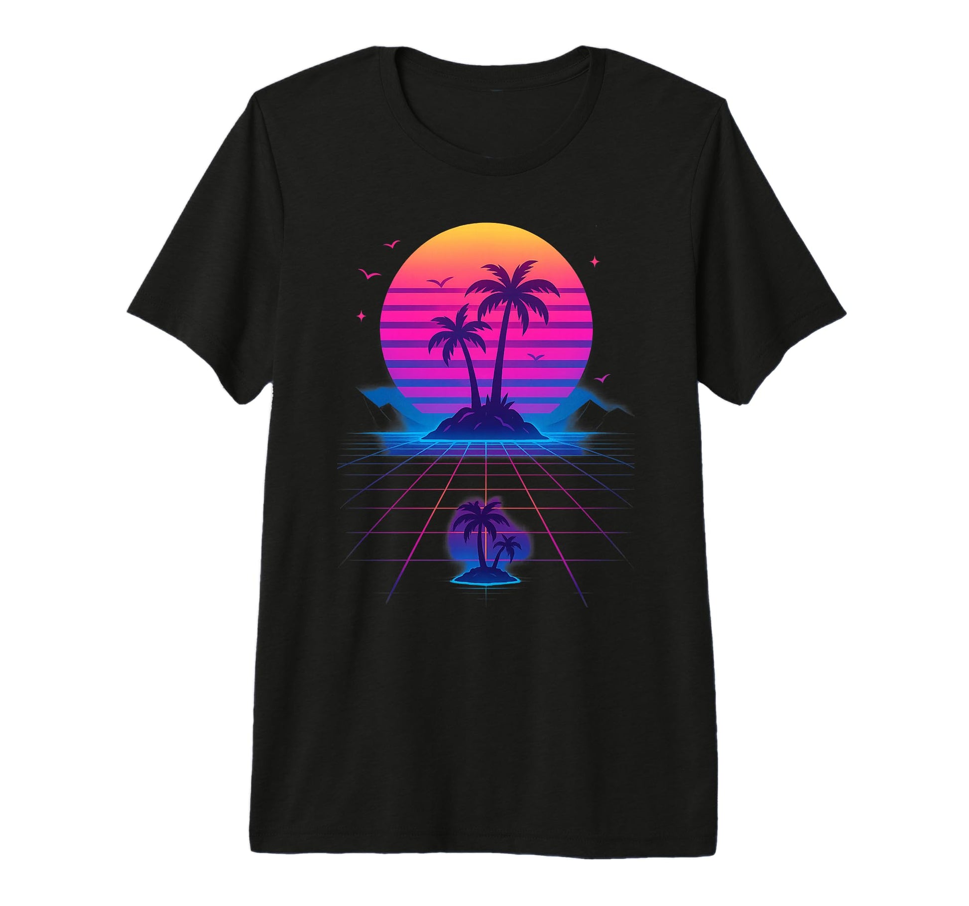 80S Synthwave Tri Blend T-Shirt - Fun Novelty Design Men Women - T-Shirt, Sweatshirt, Hoodie