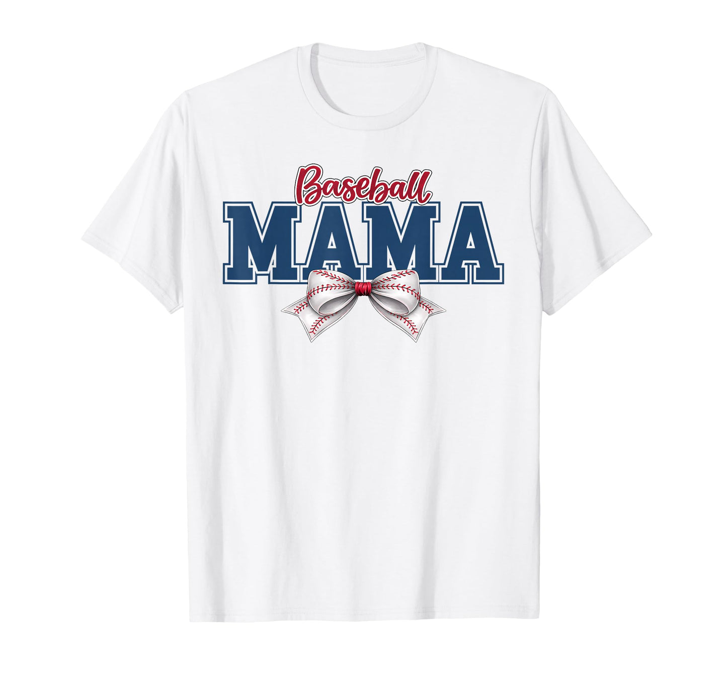 Baseball Mama Coquette Bow Game Day T-Shirt - Novelty Apparel Unisex - T-Shirt, Sweatshirt, Hoodie