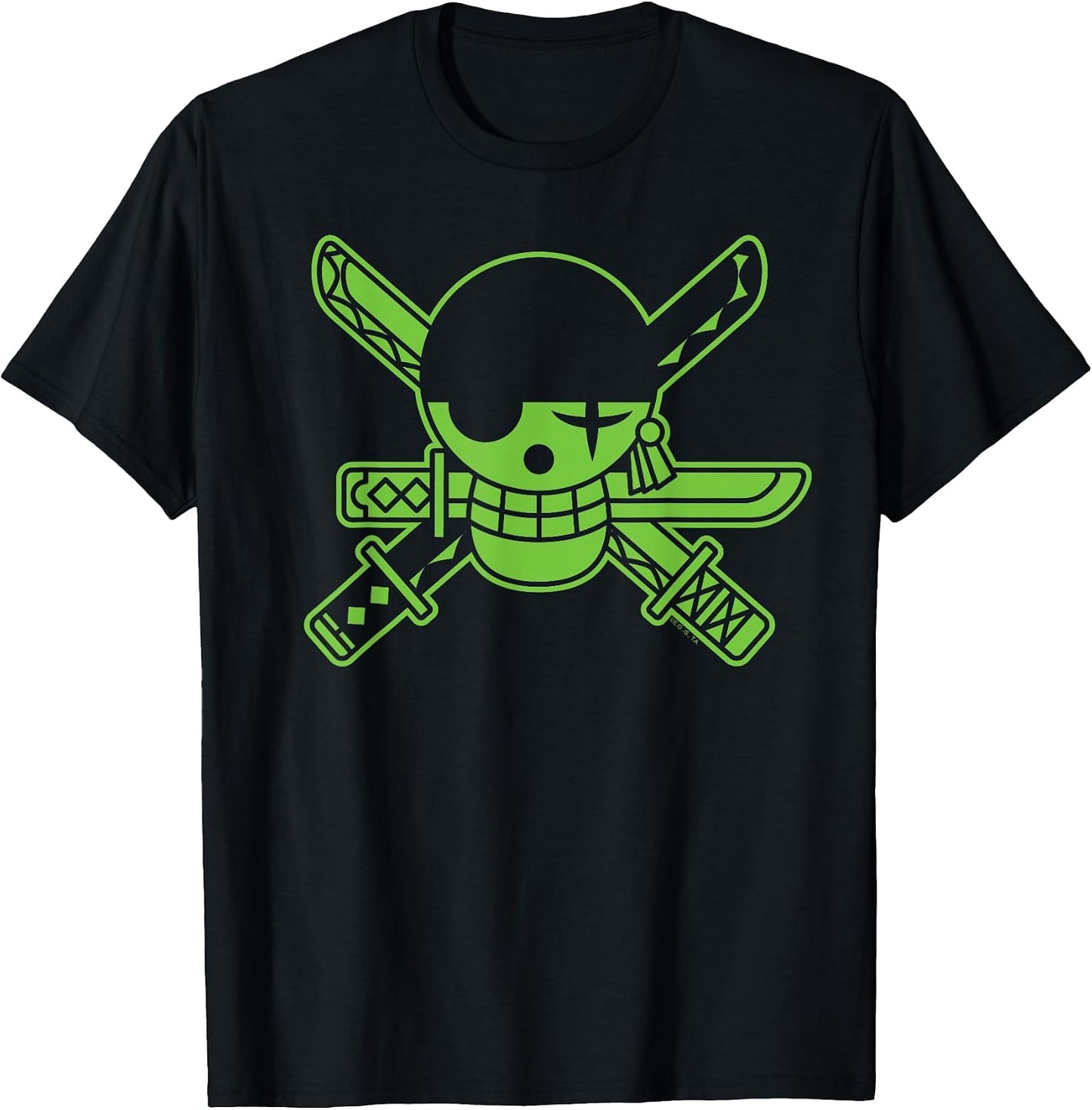Anime Green Roronoa Zoro Jolly Roger - Adult & Kids T-Shirts, Sweatshirts & Hoodies apparel design preview 1