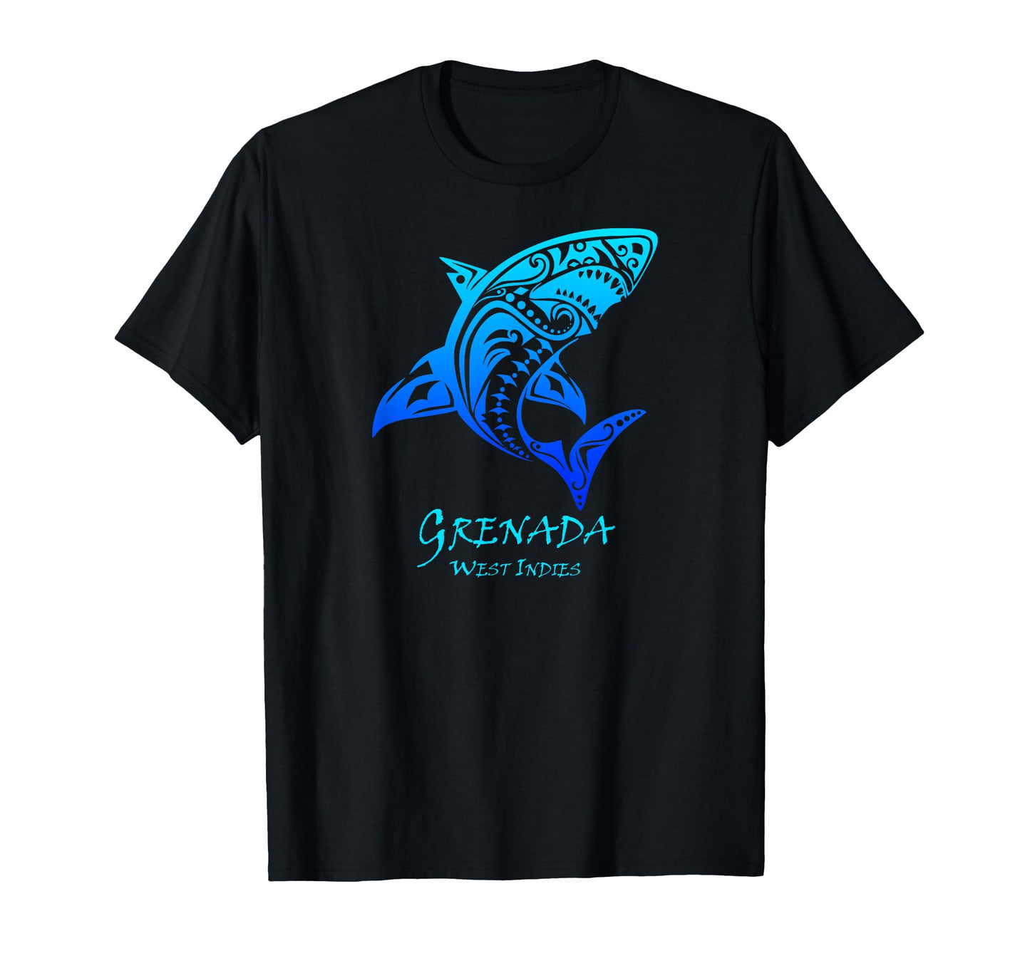 Grenada West Indies Tribal Shark T-Shirt - Fun Novelty Design Men Women - T-Shirt, Sweatshirt, Hoodie