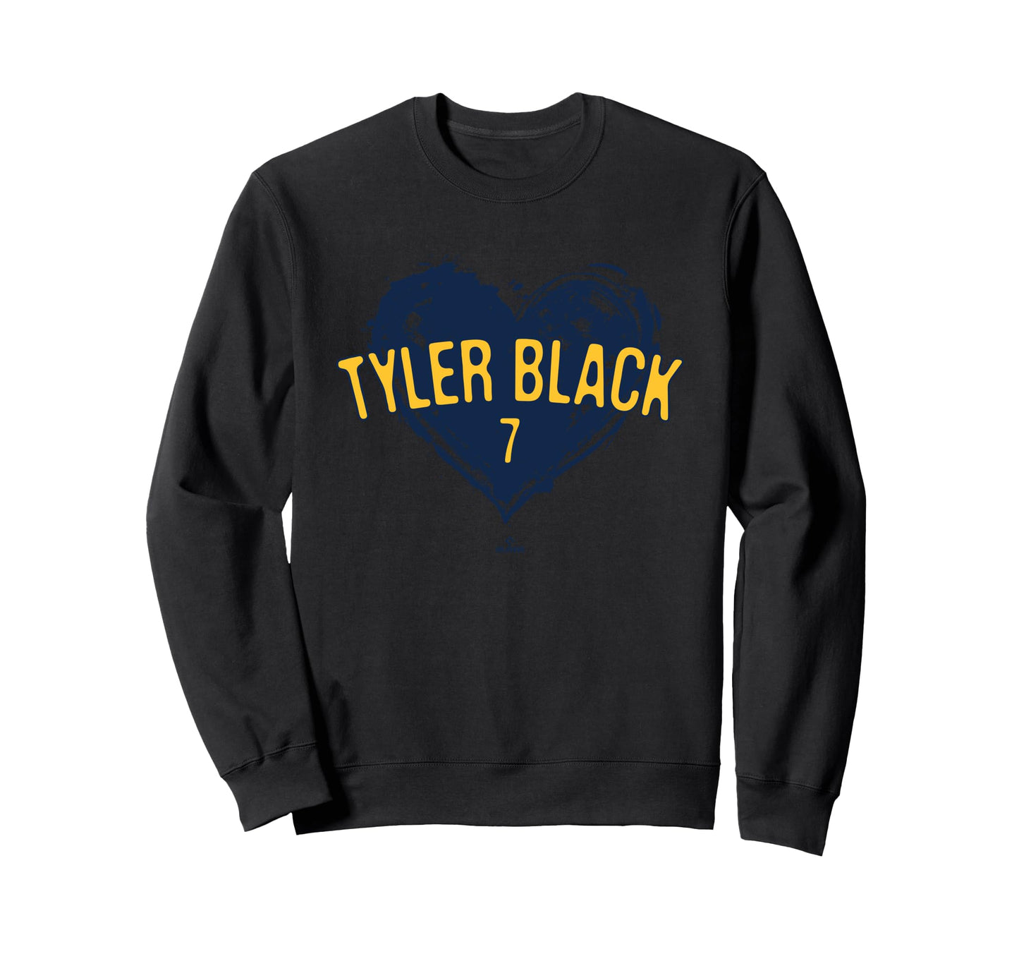 Distressed Heart Tyler Black Sweatshirt - Graphic Print Men Women - T-Shirt, Sweatshirt, Hoodie