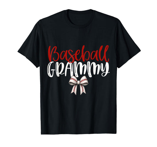 Baseball Grammy Coquette Bow Game Day T-Shirt - Minimalist Print Men Women - T-Shirt, Sweatshirt, Hoodie