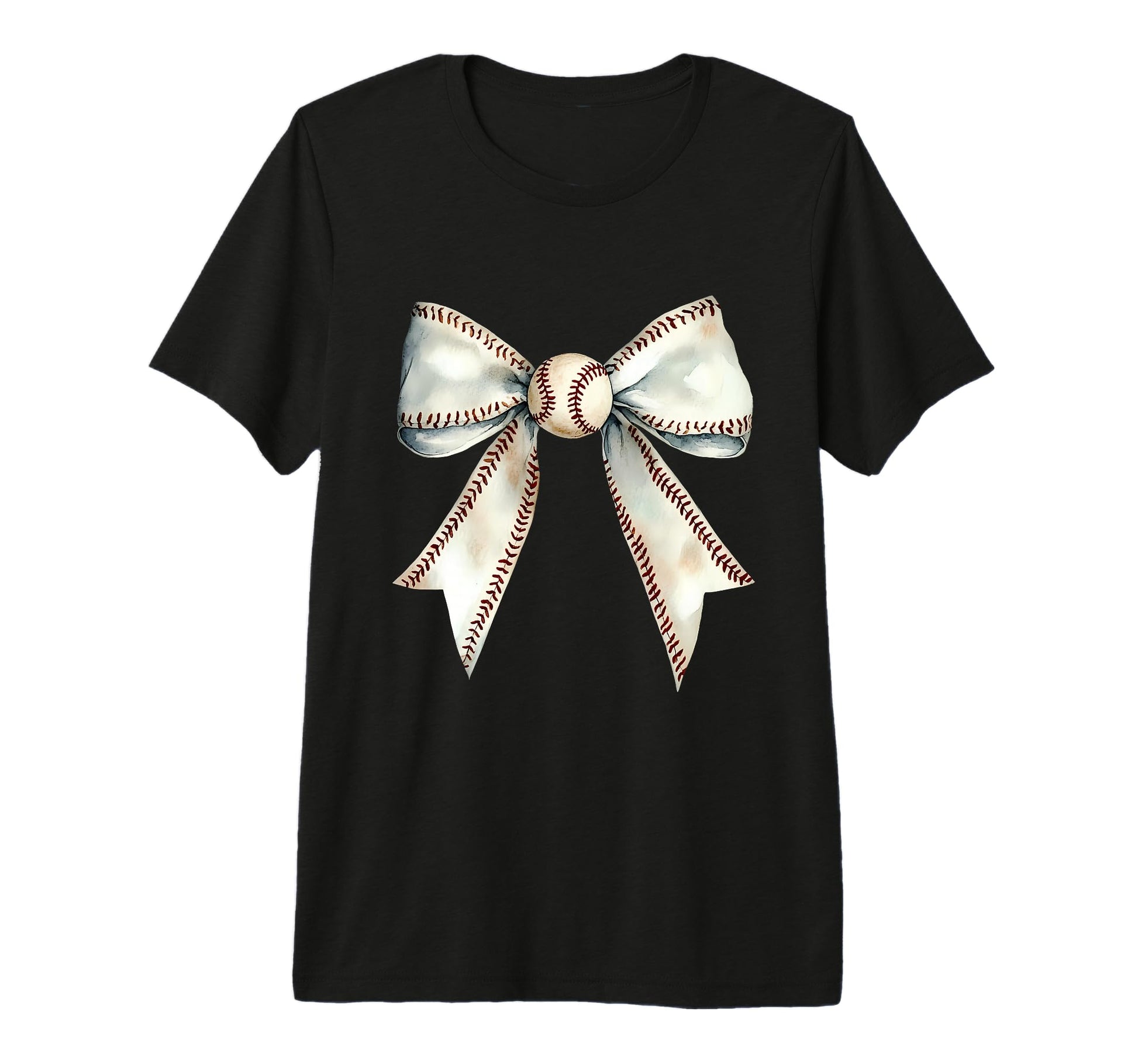 Baseball Coquette Bow Baseball Mom Tri T-Shirt - Aesthetic Graphic Unisex - T-Shirt, Sweatshirt, Hoodie