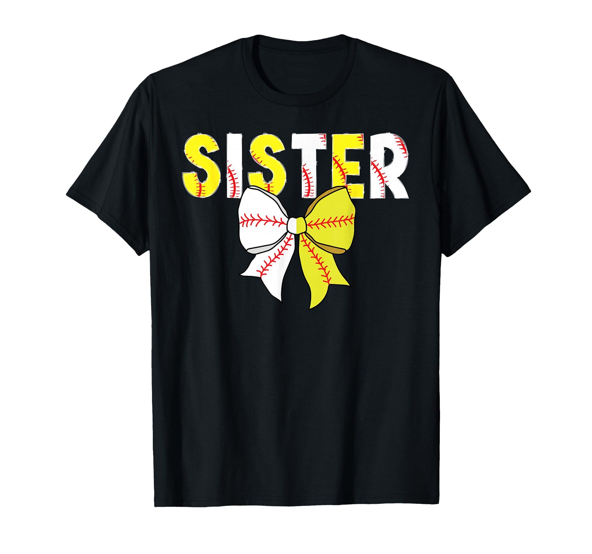 Baseball Softball Sister Coquette T-Shirt - Minimalist Print Unisex - T-Shirt, Sweatshirt, Hoodie