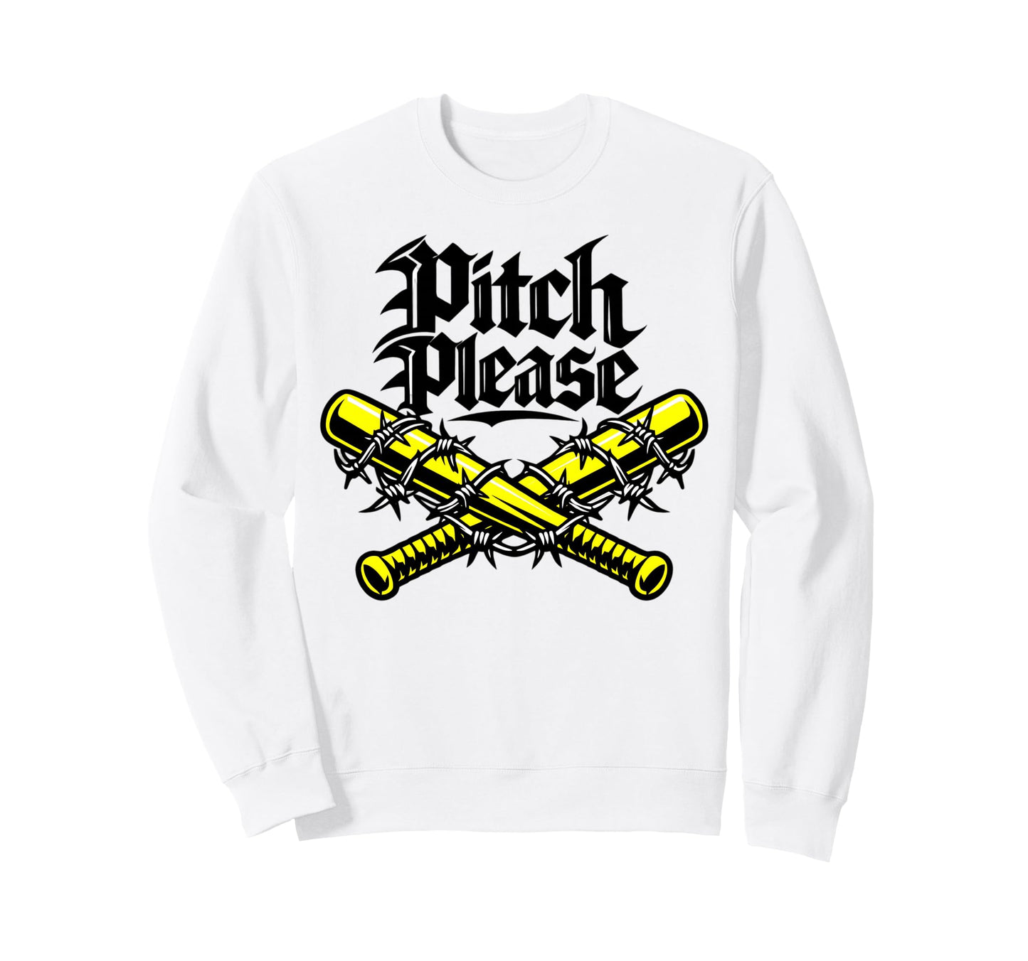 Pitch Please Funny Softball Sweatshirt - Custom Art Print Men Women - T-Shirt, Sweatshirt, Hoodie