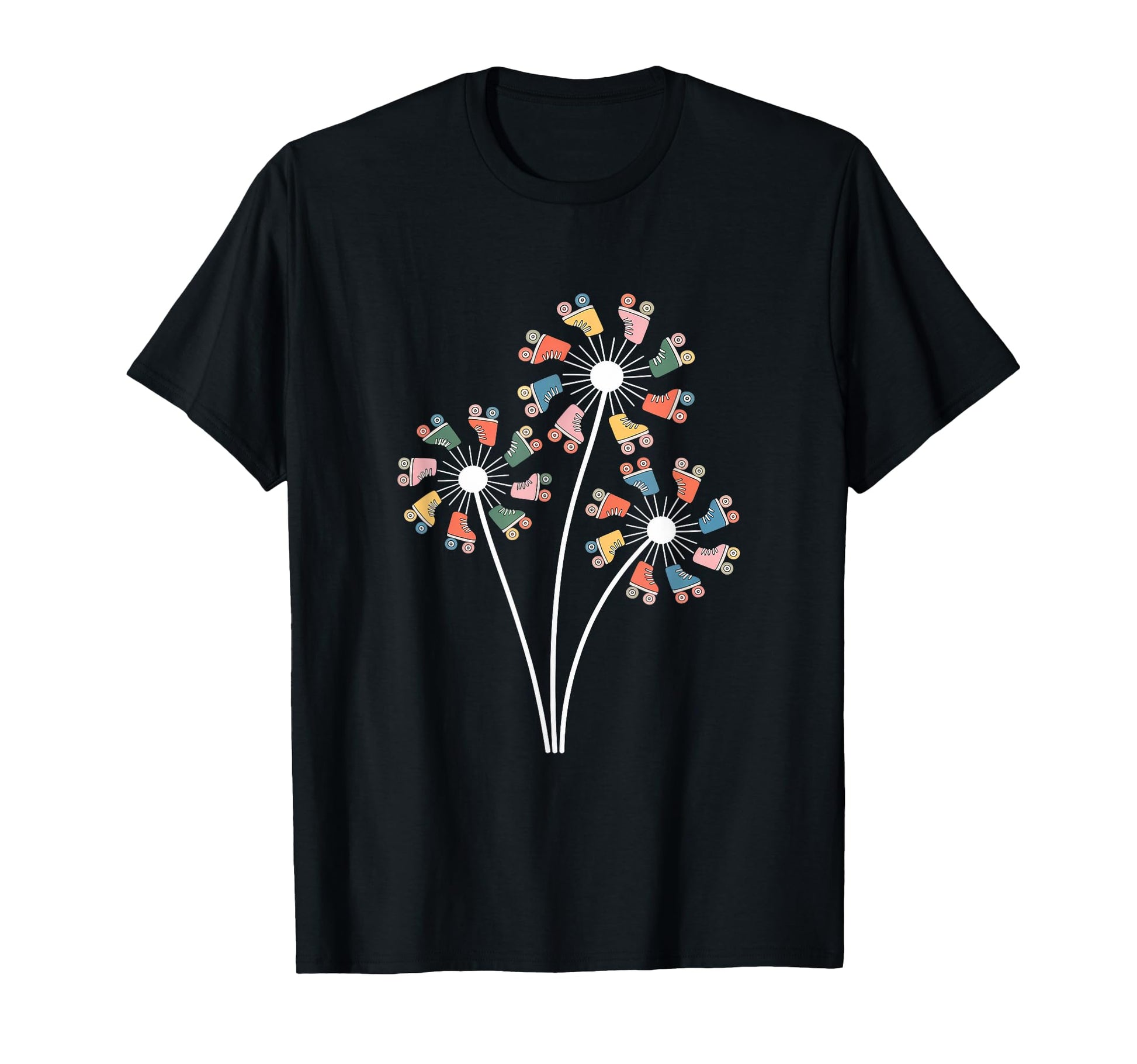 Dandelion Roller Skate Shoes Skater T-Shirt - Trendy Graphic Men Women - T-Shirt, Sweatshirt, Hoodie