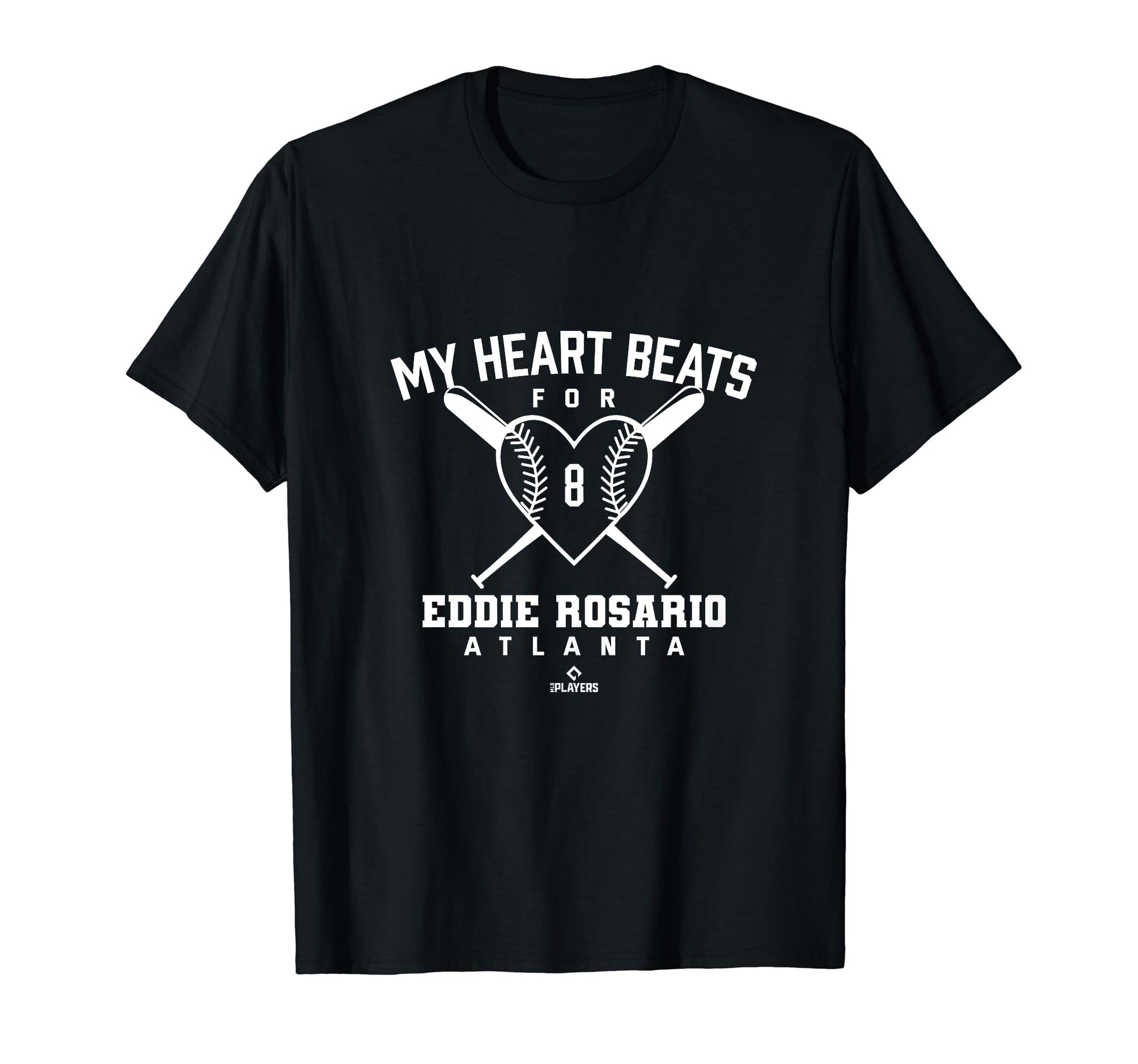 My Heart Beats Eddie Rosario Valentines T-Shirt - Graphic Print Men Women - T-Shirt, Sweatshirt, Hoodie