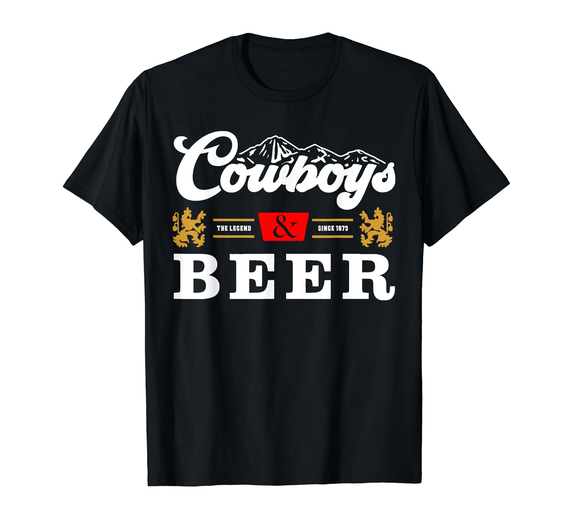 Cowboys And Beer Vibe Western Drinking T-Shirt - Trendy Graphic Men Women - T-Shirt, Sweatshirt, Hoodie
