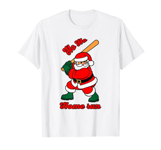 Baseball Ho Ho Homerun Ugly Santa T-Shirt - Streetwear Style Men Women - T-Shirt, Sweatshirt, Hoodie