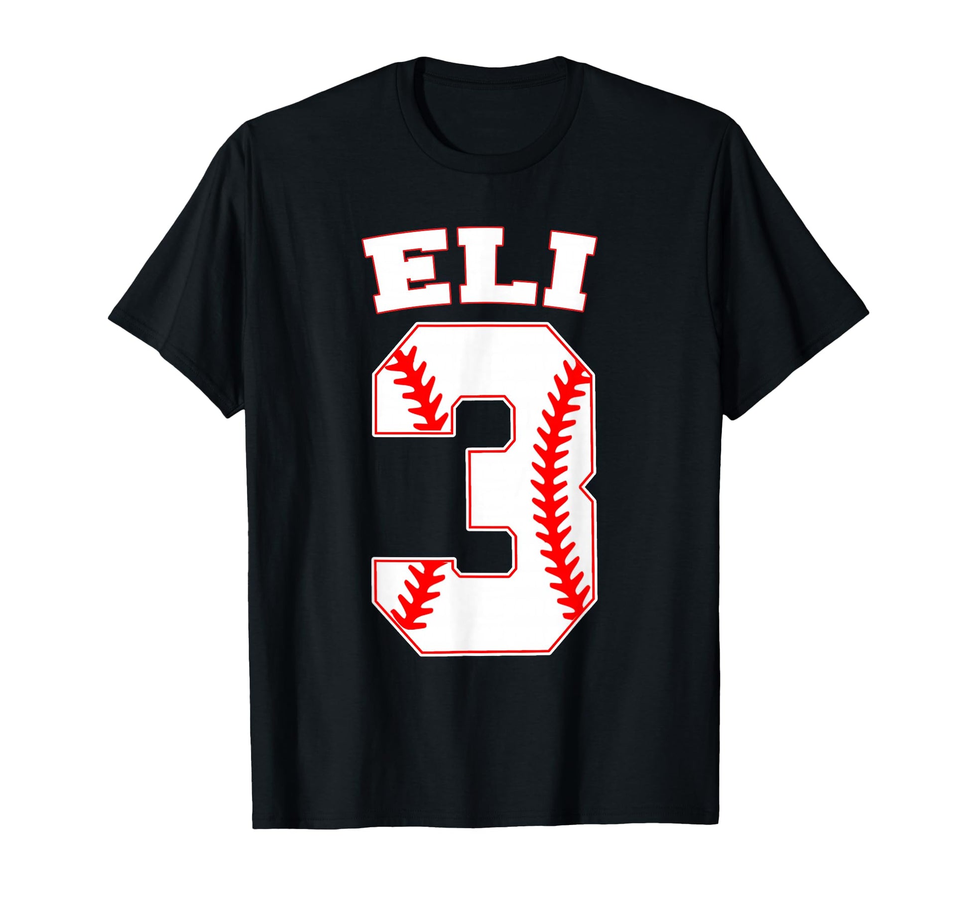 Eli Baseball Name Three Years 3Rd Birthday T-Shirt - Unique Graphic Unisex - T-Shirt, Sweatshirt, Hoodie