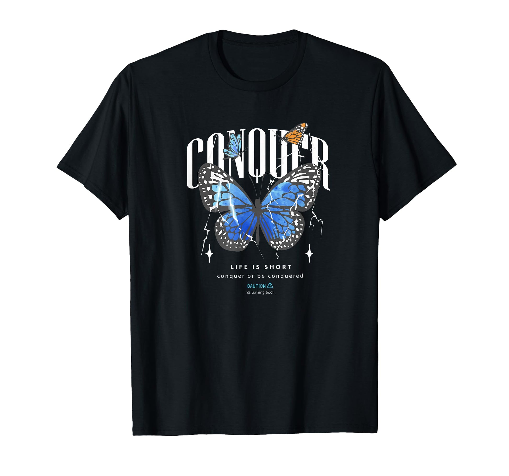 Butterfly Conquer Y2K Grunge Aesthetic T-Shirt - Fun Novelty Design Unisex - T-Shirt, Sweatshirt, Hoodie
